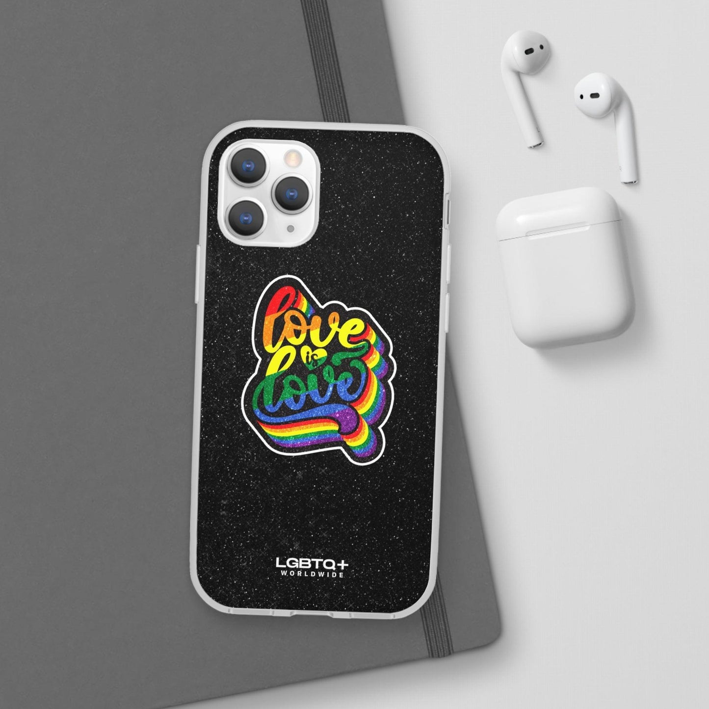 LGBTQWorldwide - ,,LIEBE IST LIEBE" Flexible Handyhülle Accessories, Case, iPhone, iPhone Cases, Phone accessory, Phone Cases, Samsung Cases, Valentine's Day promotion lgbtq Bekleidung Accessoires unisex Zubehör