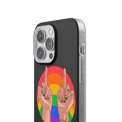 LGBTQWorldwide - ,,GIVE A FUCK" Flexible Handyhülle Accessories, Case, iPhone, iPhone Cases, Phone accessory, Phone Cases, Samsung Cases, silikon, Valentine's Day promotion lgbtq Bekleidung Accessoires unisex Zubehör