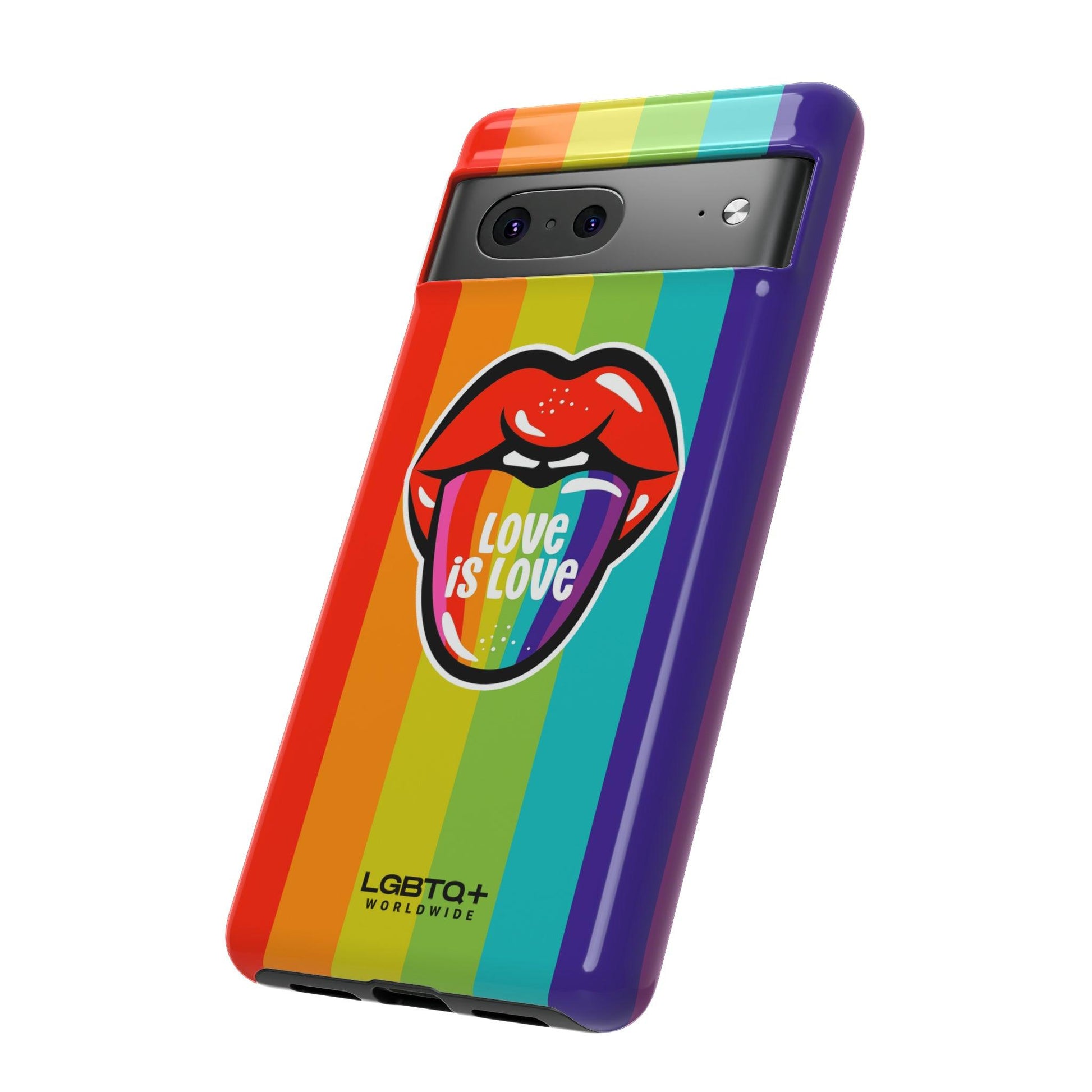 LGBTQWorldwide - ,,LIEBES ZUNGE" Doppelgehäuse Handyhülle Accessories, Glossy, iPhone Cases, Matte, Phone accessory, Phone Cases, Samsung Cases, Thermo, Valentine's Day Picks lgbtq Bekleidung Accessoires unisex Zubehör