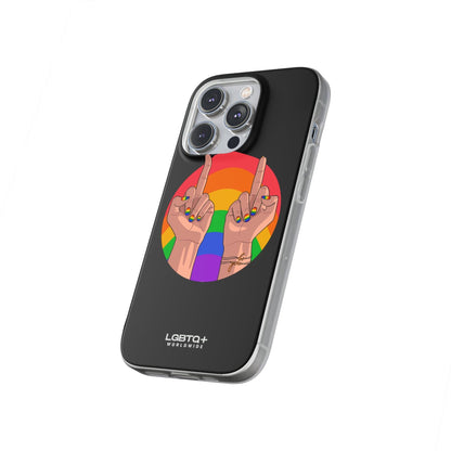 LGBTQWorldwide - ,,GIVE A FUCK" Flexible Handyhülle Accessories, Case, iPhone, iPhone Cases, Phone accessory, Phone Cases, Samsung Cases, silikon, Valentine's Day promotion lgbtq Bekleidung Accessoires unisex Zubehör