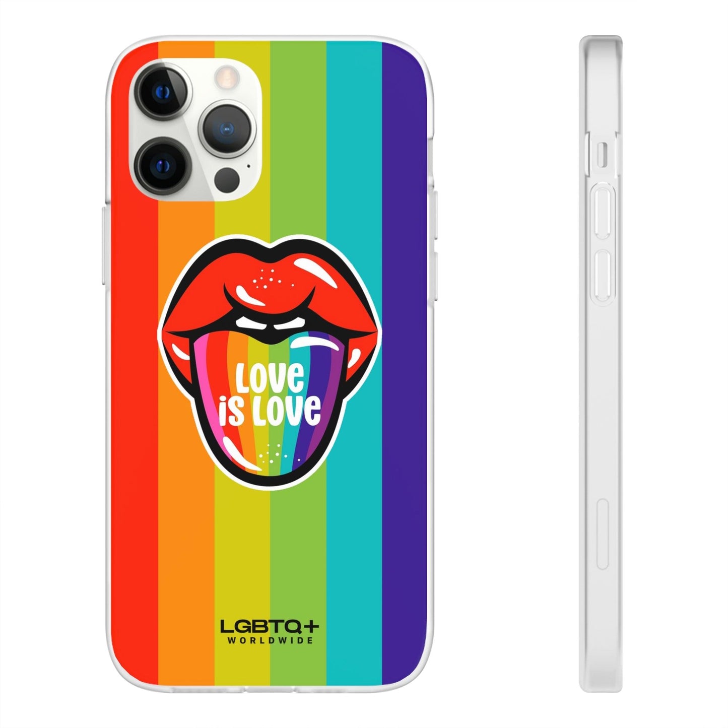 LGBTQWorldwide - ,,LIEBES ZUNGE" Flexible Handyhülle Accessories, Case, iPhone, iPhone Cases, Phone accessory, Phone Cases, Samsung Cases, silikon, Valentine's Day promotion lgbtq Bekleidung Accessoires unisex Zubehör