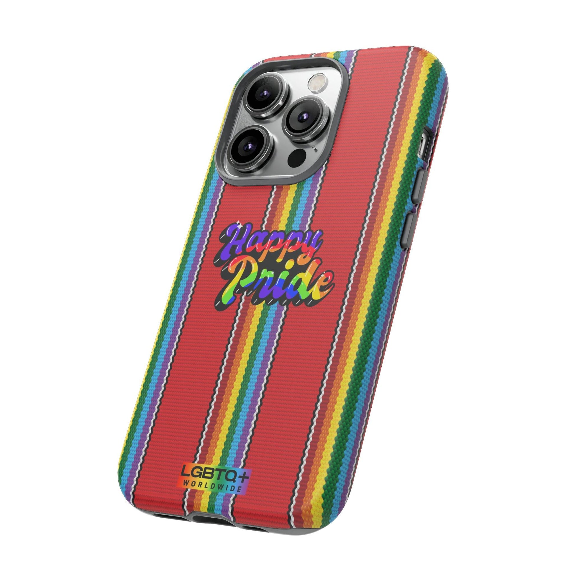 LGBTQWorldwide - ,,HAPPY PRIDE" Doppelgehäuse Handyhülle Accessories, Glossy, iPhone Cases, Matte, Phone accessory, Phone Cases, Samsung Cases, Thermo, Valentine's Day Picks lgbtq Bekleidung Accessoires unisex Zubehör