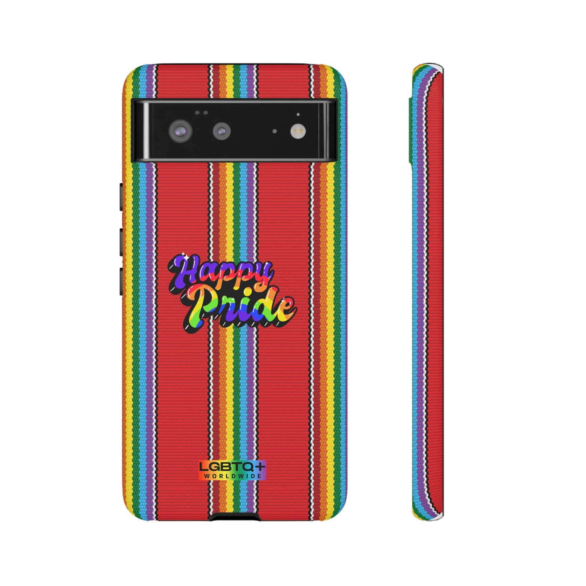 LGBTQWorldwide - ,,HAPPY PRIDE" Doppelgehäuse Handyhülle Accessories, Glossy, iPhone Cases, Matte, Phone accessory, Phone Cases, Samsung Cases, Thermo, Valentine's Day Picks lgbtq Bekleidung Accessoires unisex Zubehör