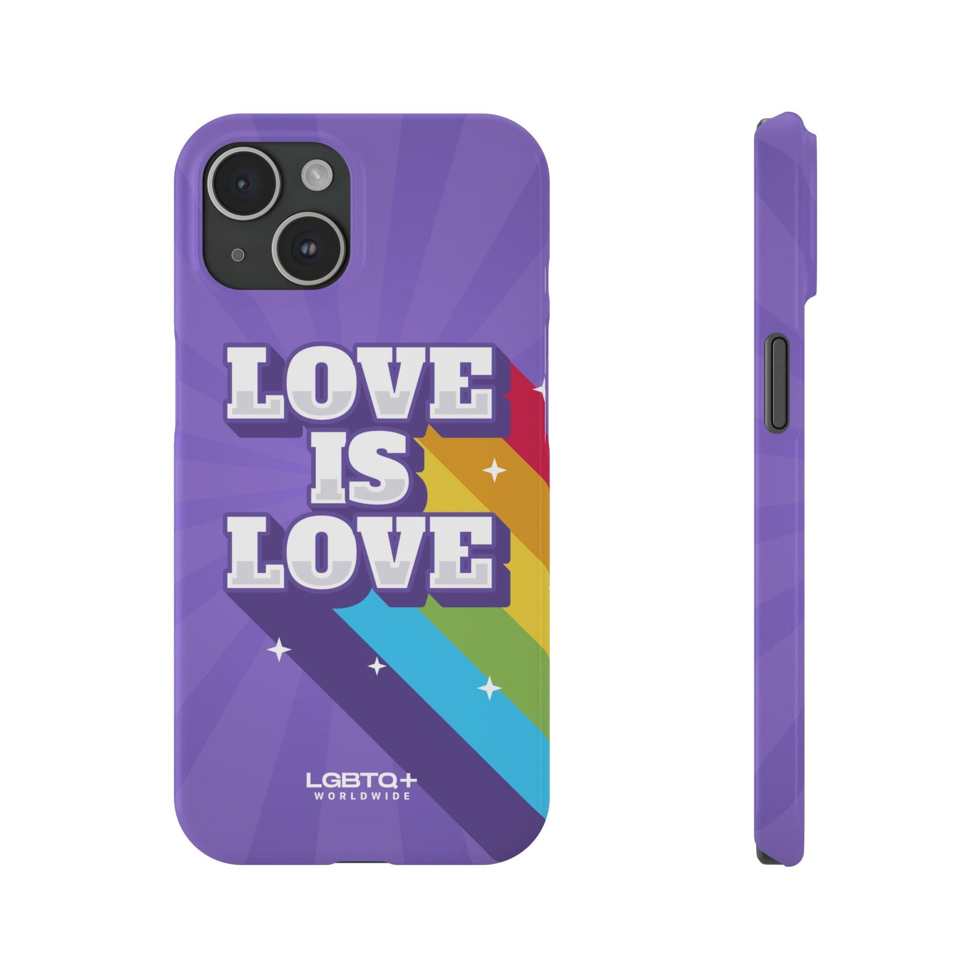 LGBTQWorldwide - ,,LOVE IS LOVE" Handyhülle Accessories, Back-to-School, card, Glossy, iPhone, iPhone Cases, Phone accessory, Phone Cases, Samsung Cases, Slim lgbtq Bekleidung Accessoires unisex Zubehör