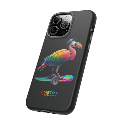 LGBTQWorldwide - ,,FLAMINGO" Doppelgehäuse Handyhülle Accessories, Glossy, iPhone Cases, Matte, Phone accessory, Phone Cases, Samsung Cases, tough, Valentine's Day Picks lgbtq Bekleidung Accessoires unisex Zubehör