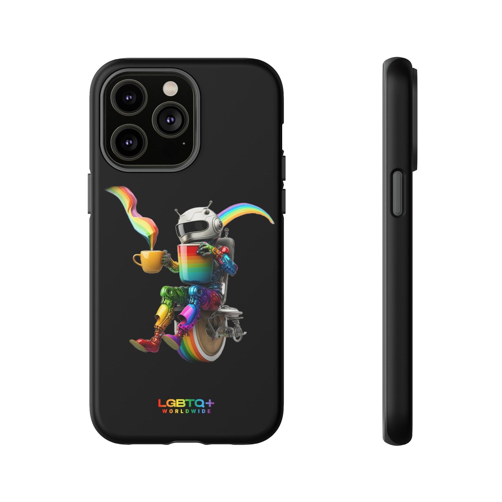 LGBTQWorldwide - ,,LUSTIGER ROBOTER" Doppelgehäuse Handyhülle Accessories, Glossy, iPhone Cases, Matte, Phone accessory, Phone Cases, Samsung Cases, tough, Valentine's Day Picks lgbtq Bekleidung Accessoires unisex Zubehör