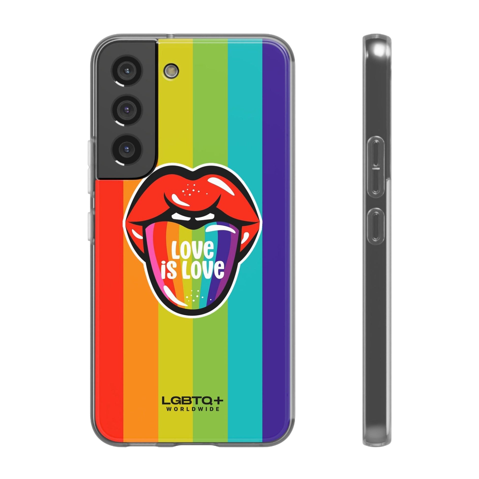 LGBTQWorldwide - ,,LIEBES ZUNGE" Flexible Handyhülle Accessories, Case, iPhone, iPhone Cases, Phone accessory, Phone Cases, Samsung Cases, silikon, Valentine's Day promotion lgbtq Bekleidung Accessoires unisex Zubehör