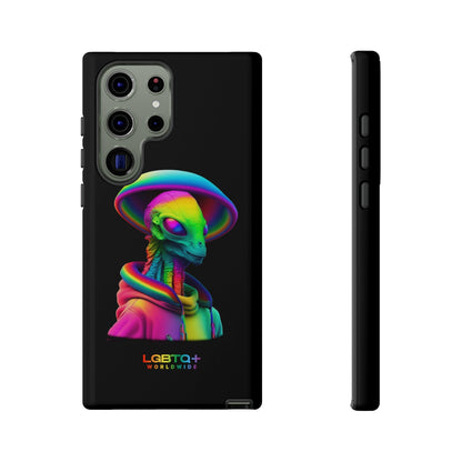 LGBTQWorldwide - ,,GLÜCKLICHES ALIEN" Doppelgehäuse Handyhülle Accessories, Glossy, iPhone Cases, Matte, Phone accessory, Phone Cases, Samsung Cases, tough, Valentine's Day Picks lgbtq Bekleidung Accessoires unisex Zubehör