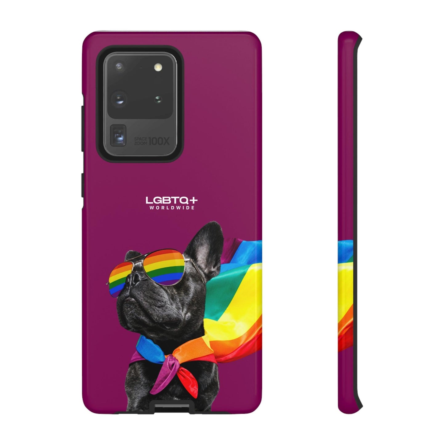 LGBTQWorldwide - ,,GLÜCKLICHER HUND" Doppelgehäuse Handyhülle Accessories, Glossy, iPhone Cases, Matte, Phone accessory, Phone Cases, Samsung Cases, Thermo, Valentine's Day Picks lgbtq Bekleidung Accessoires unisex Zubehör