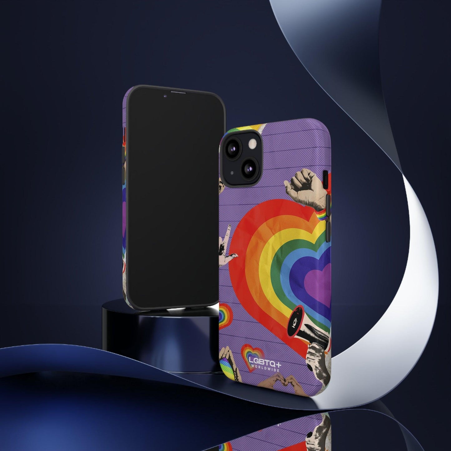 LGBTQWorldwide - ,,REGENBOGEN HERZ" Doppelgehäuse Handyhülle Accessories, Glossy, iPhone Cases, Matte, Phone accessory, Phone Cases, Samsung Cases, Thermo, Valentine's Day Picks lgbtq Bekleidung Accessoires unisex Zubehör