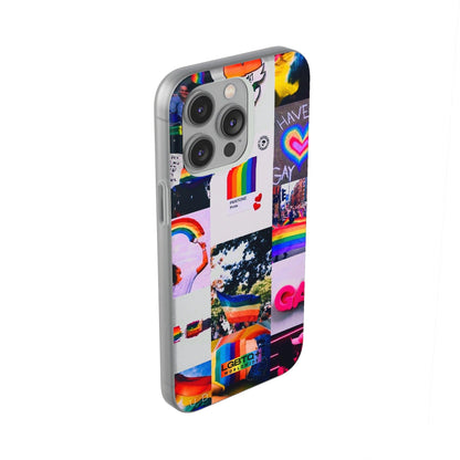 LGBTQWorldwide - ,,REGENBOGEN" Flexible Handyhülle Accessories, Case, iPhone, iPhone Cases, Phone accessory, Phone Cases, Samsung Cases, silikon, Valentine's Day promotion lgbtq Bekleidung Accessoires unisex Zubehör