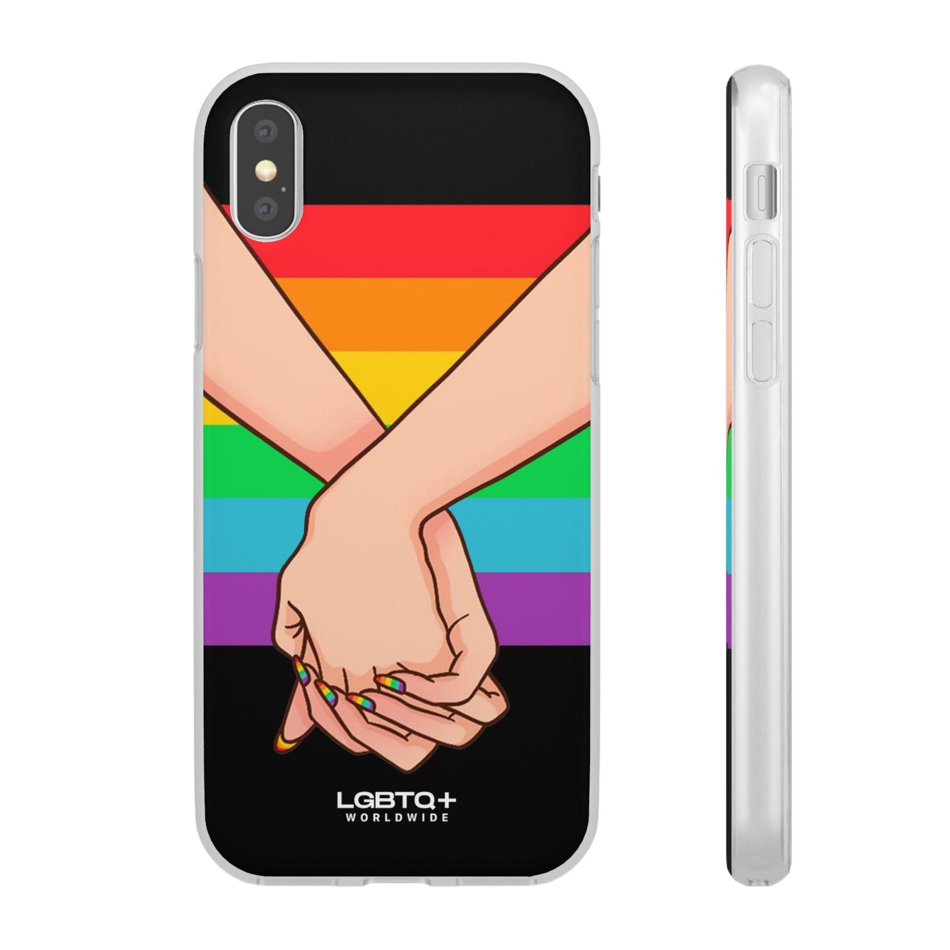 LGBTQWorldwide - ,,TOGETHER PRIDE" Flexible Handyhülle Accessories, Case, iPhone, iPhone Cases, Phone accessory, Phone Cases, Samsung Cases, silikon, Valentine's Day promotion lgbtq Bekleidung Accessoires unisex Zubehör