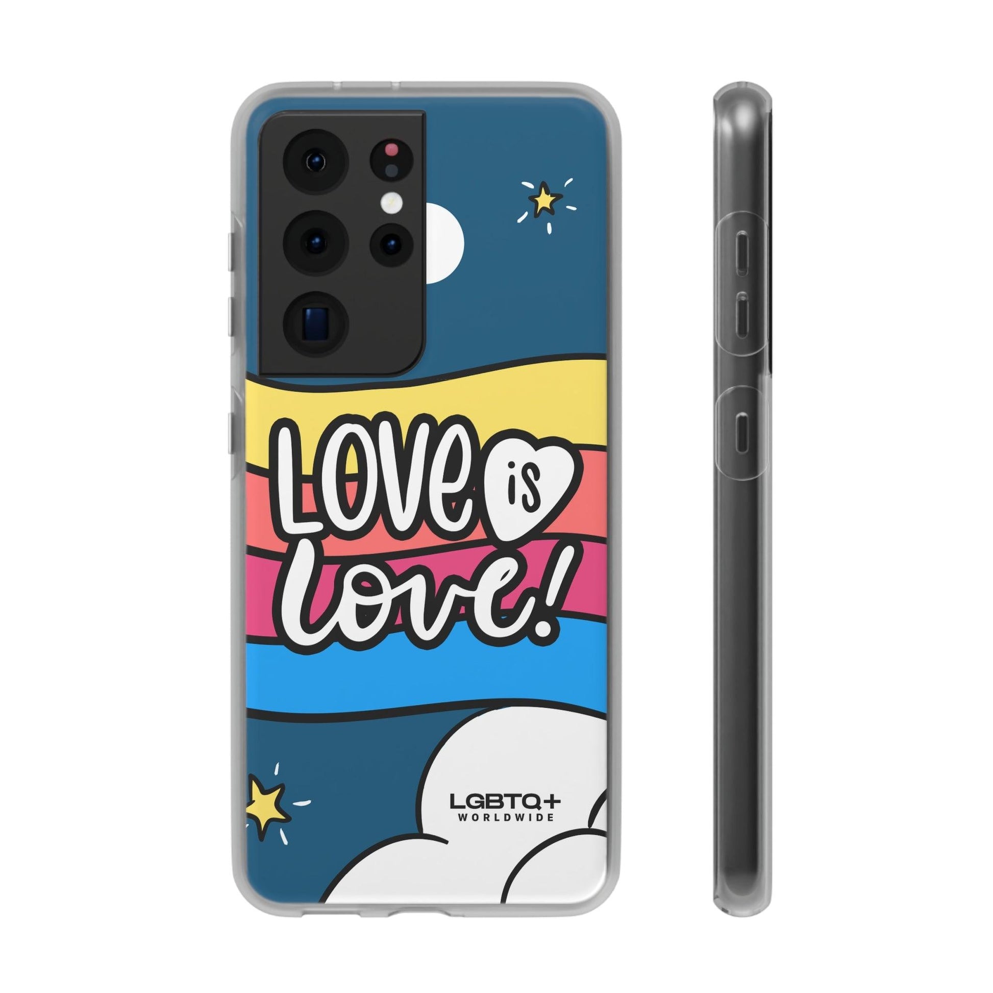 LGBTQWorldwide - ,,LIEBES WOLKE" Flexible Handyhülle Accessories, Case, iPhone, iPhone Cases, Phone accessory, Phone Cases, Samsung Cases, silikon, Valentine's Day promotion lgbtq Bekleidung Accessoires unisex Zubehör