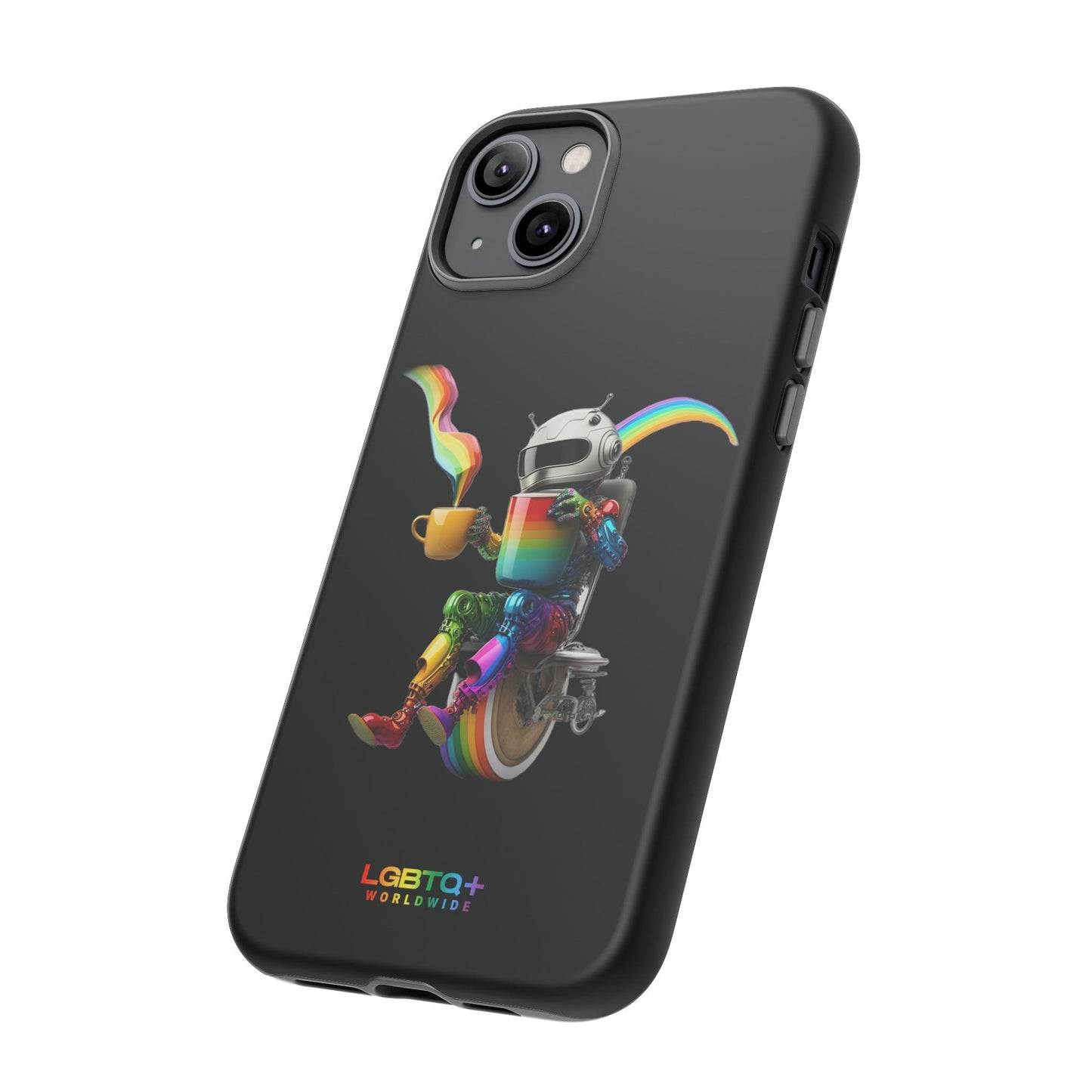 LGBTQWorldwide - ,,LUSTIGER ROBOTER" Doppelgehäuse Handyhülle Accessories, Glossy, iPhone Cases, Matte, Phone accessory, Phone Cases, Samsung Cases, tough, Valentine's Day Picks lgbtq Bekleidung Accessoires unisex Zubehör