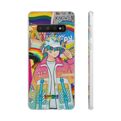 LGBTQWorldwide - ,,REGENBOGEN JUNGE" Flexible Handyhülle Accessories, Case, iPhone, iPhone Cases, Phone accessory, Phone Cases, Samsung Cases, silikon, Valentine's Day promotion lgbtq Bekleidung Accessoires unisex Zubehör