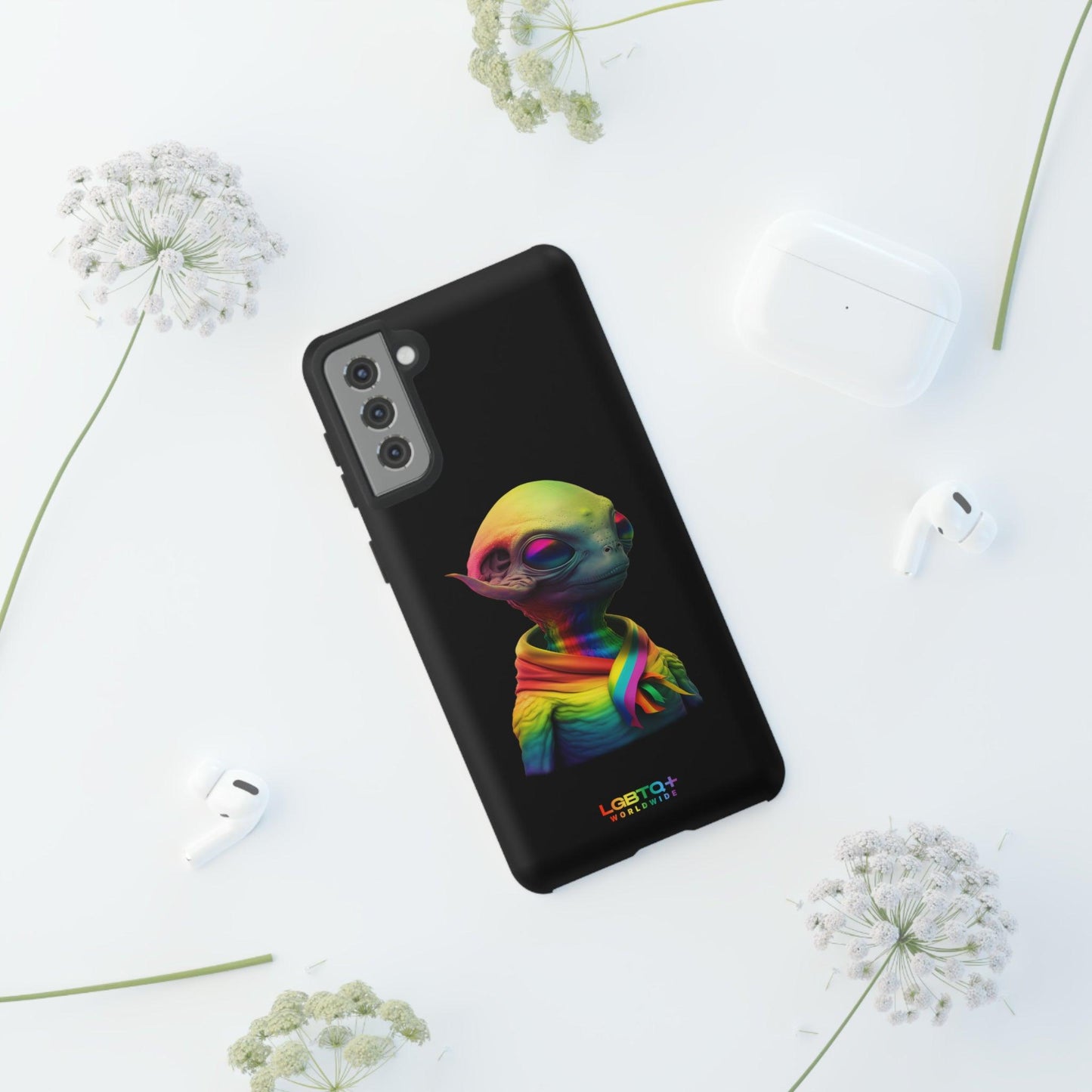 LGBTQWorldwide - ,,ALIEN" Doppelgehäuse Handyhülle Accessories, Glossy, iPhone Cases, Matte, Phone accessory, Phone Cases, Samsung Cases, tough, Valentine's Day Picks lgbtq Bekleidung Accessoires unisex Zubehör