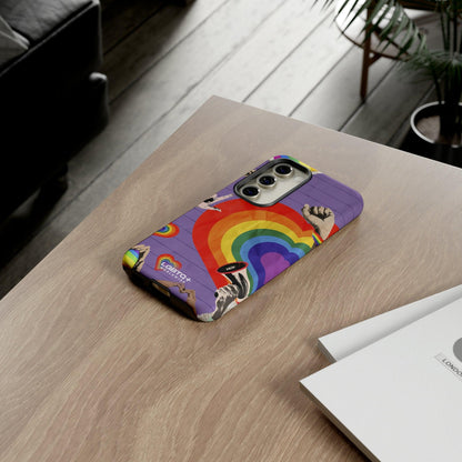 LGBTQWorldwide - ,,REGENBOGEN HERZ" Doppelgehäuse Handyhülle Accessories, Glossy, iPhone Cases, Matte, Phone accessory, Phone Cases, Samsung Cases, Thermo, Valentine's Day Picks lgbtq Bekleidung Accessoires unisex Zubehör