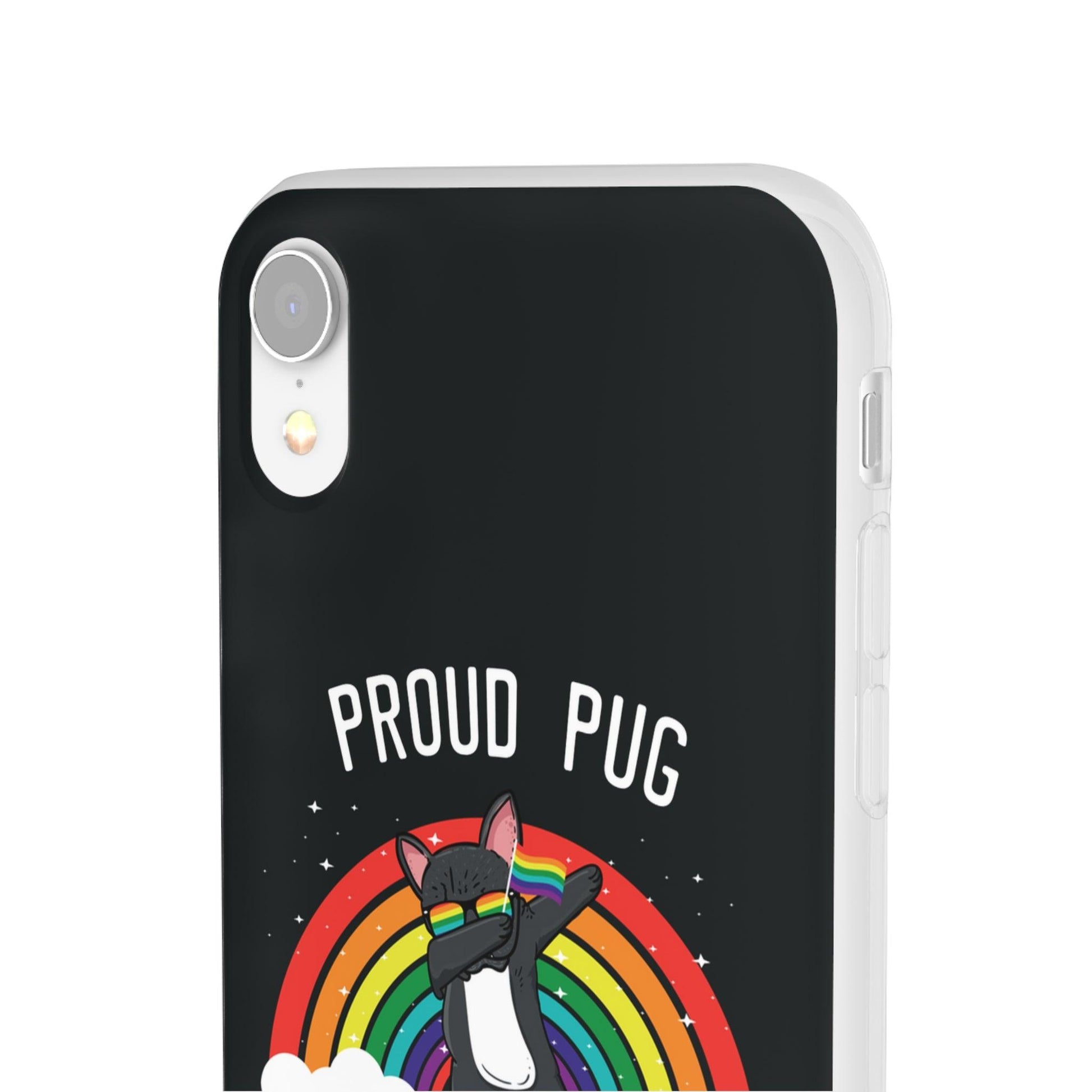 LGBTQWorldwide - ,,PROUD PUG" Flexible Handyhülle Accessories, Case, iPhone, iPhone Cases, Phone accessory, Phone Cases, Samsung Cases, silikon, Valentine's Day promotion lgbtq Bekleidung Accessoires unisex Zubehör