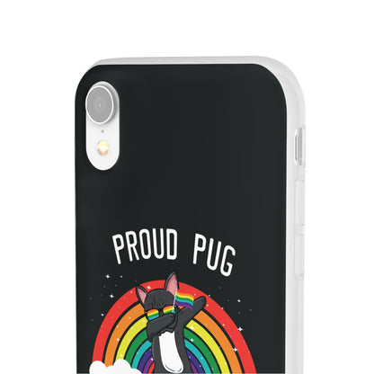 LGBTQWorldwide - ,,PROUD PUG" Flexible Handyhülle Accessories, Case, iPhone, iPhone Cases, Phone accessory, Phone Cases, Samsung Cases, silikon, Valentine's Day promotion lgbtq Bekleidung Accessoires unisex Zubehör