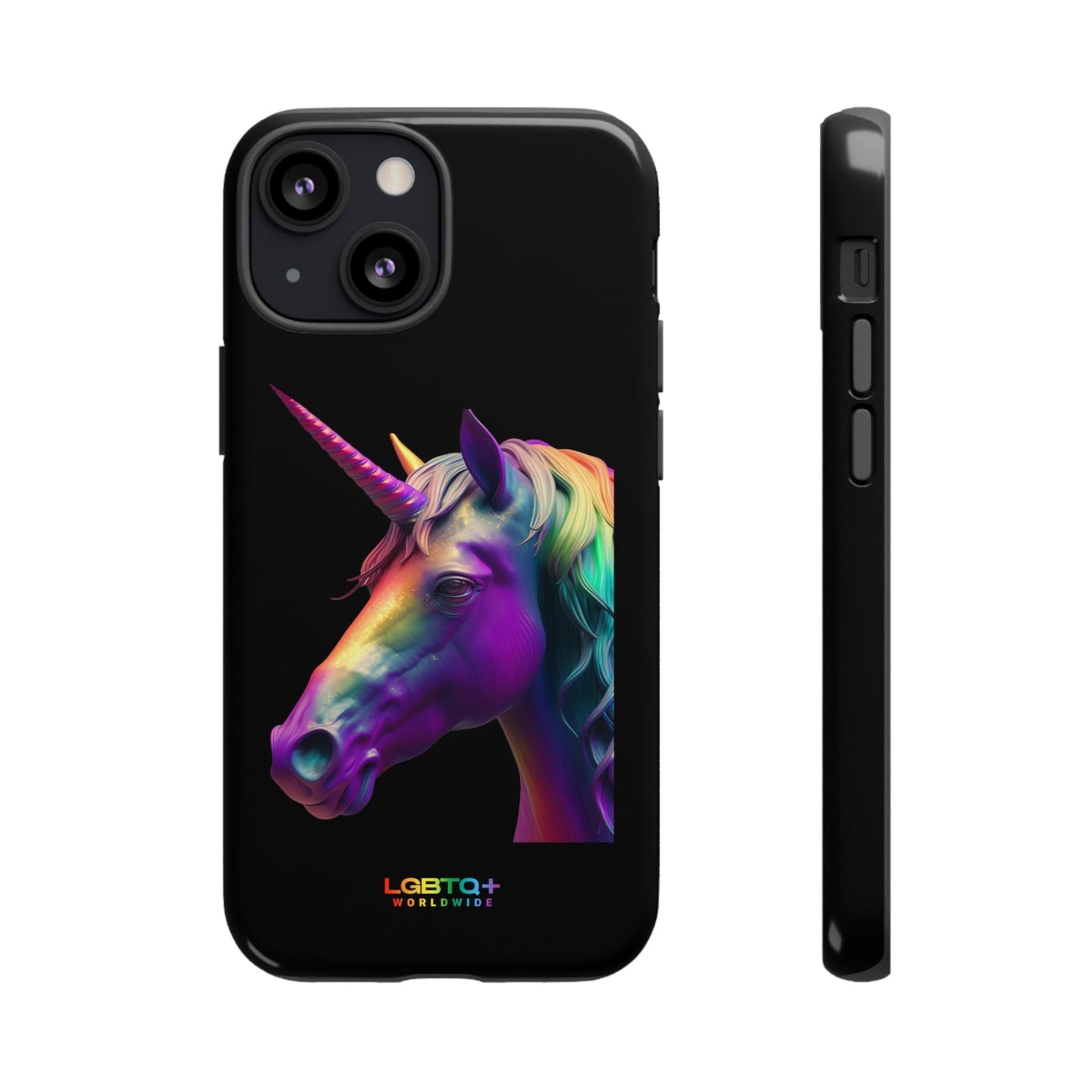 LGBTQWorldwide - ,,REGENBOGEN EINHORN" Doppelgehäuse Handyhülle Accessories, Glossy, iPhone Cases, Matte, Phone accessory, Phone Cases, Samsung Cases, tough, Valentine's Day Picks lgbtq Bekleidung Accessoires unisex Zubehör