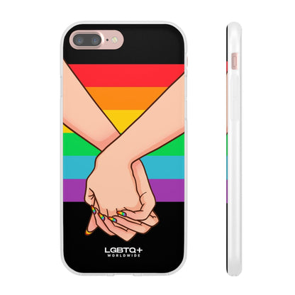 LGBTQWorldwide - ,,TOGETHER PRIDE" Flexible Handyhülle Accessories, Case, iPhone, iPhone Cases, Phone accessory, Phone Cases, Samsung Cases, silikon, Valentine's Day promotion lgbtq Bekleidung Accessoires unisex Zubehör