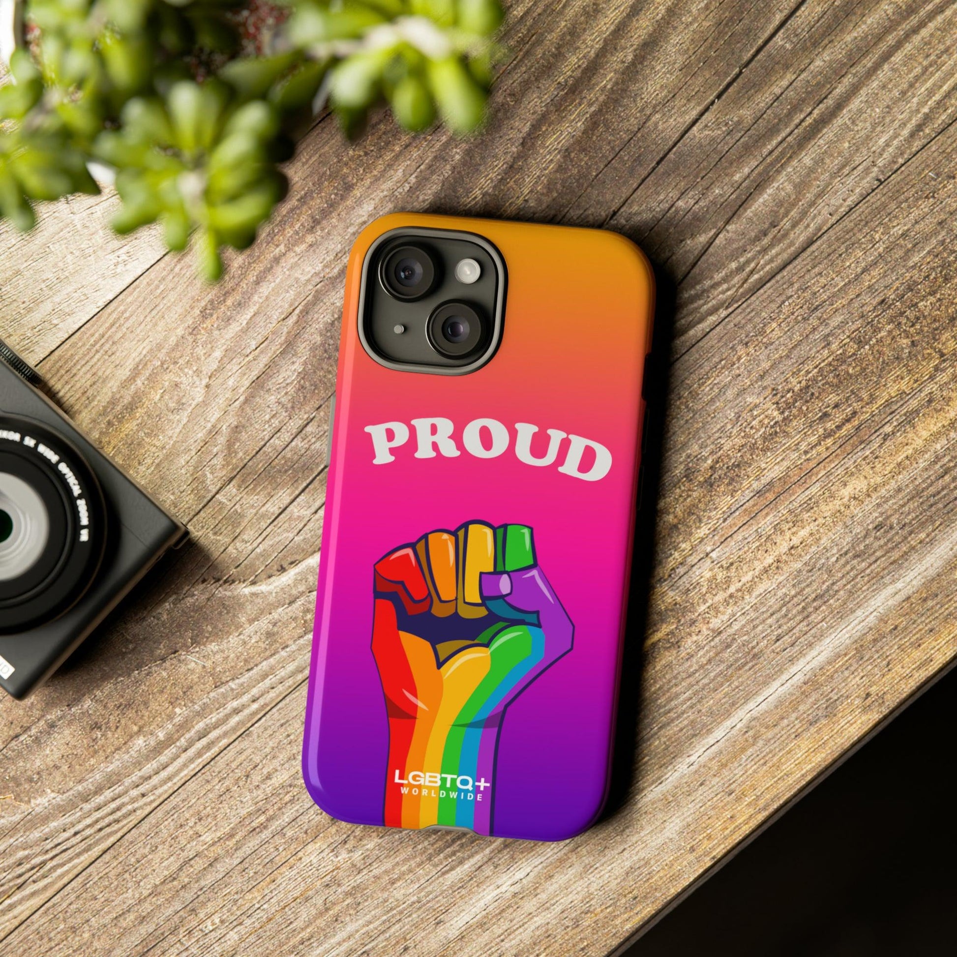 LGBTQWorldwide - ,,GLÜCKLICH" Doppelgehäuse Handyhülle Accessories, Glossy, iPhone Cases, Matte, Phone accessory, Phone Cases, Samsung Cases, Thermo, Valentine's Day Picks lgbtq Bekleidung Accessoires unisex Zubehör