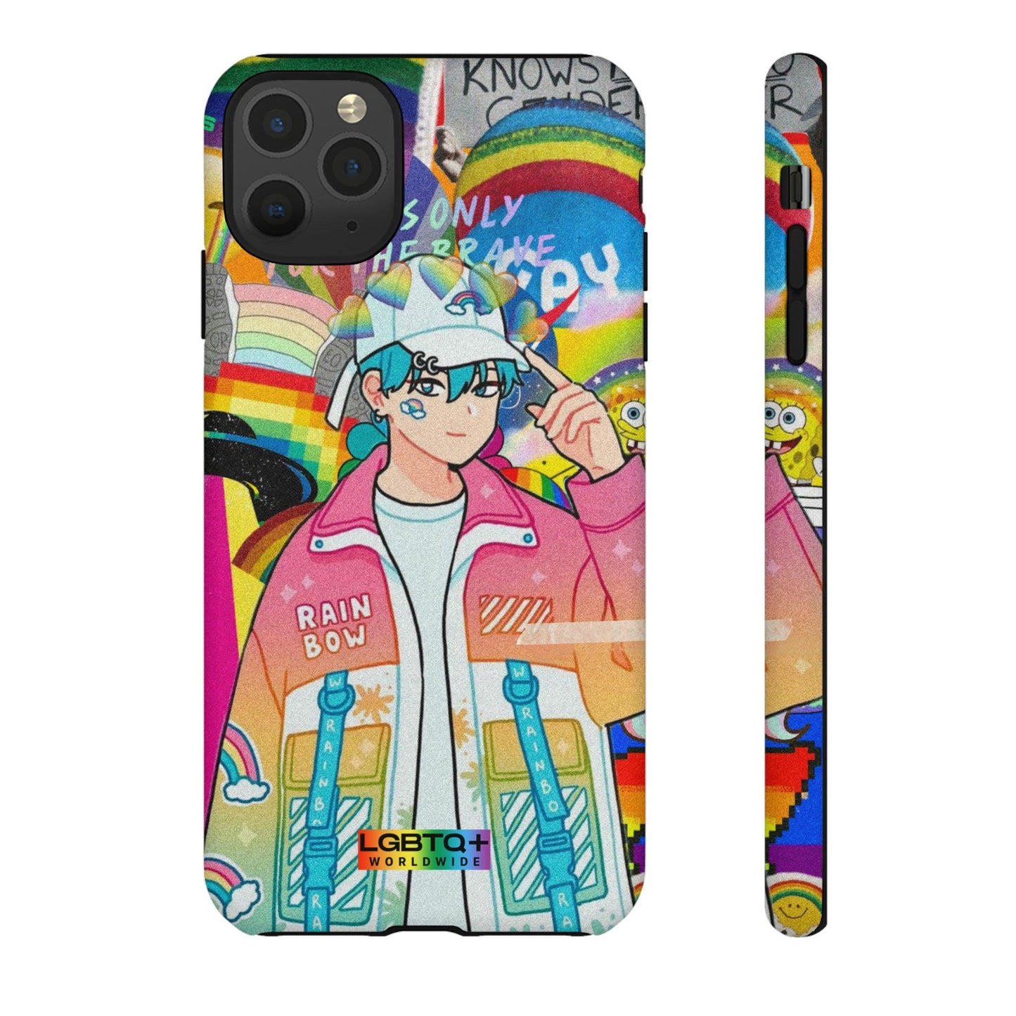 LGBTQWorldwide - ,,REGENBOGEN JUNGE" Doppelgehäuse Handyhülle Accessories, Glossy, iPhone Cases, Matte, Phone accessory, Phone Cases, Samsung Cases, Thermo, Valentine's Day Picks lgbtq Bekleidung Accessoires unisex Zubehör