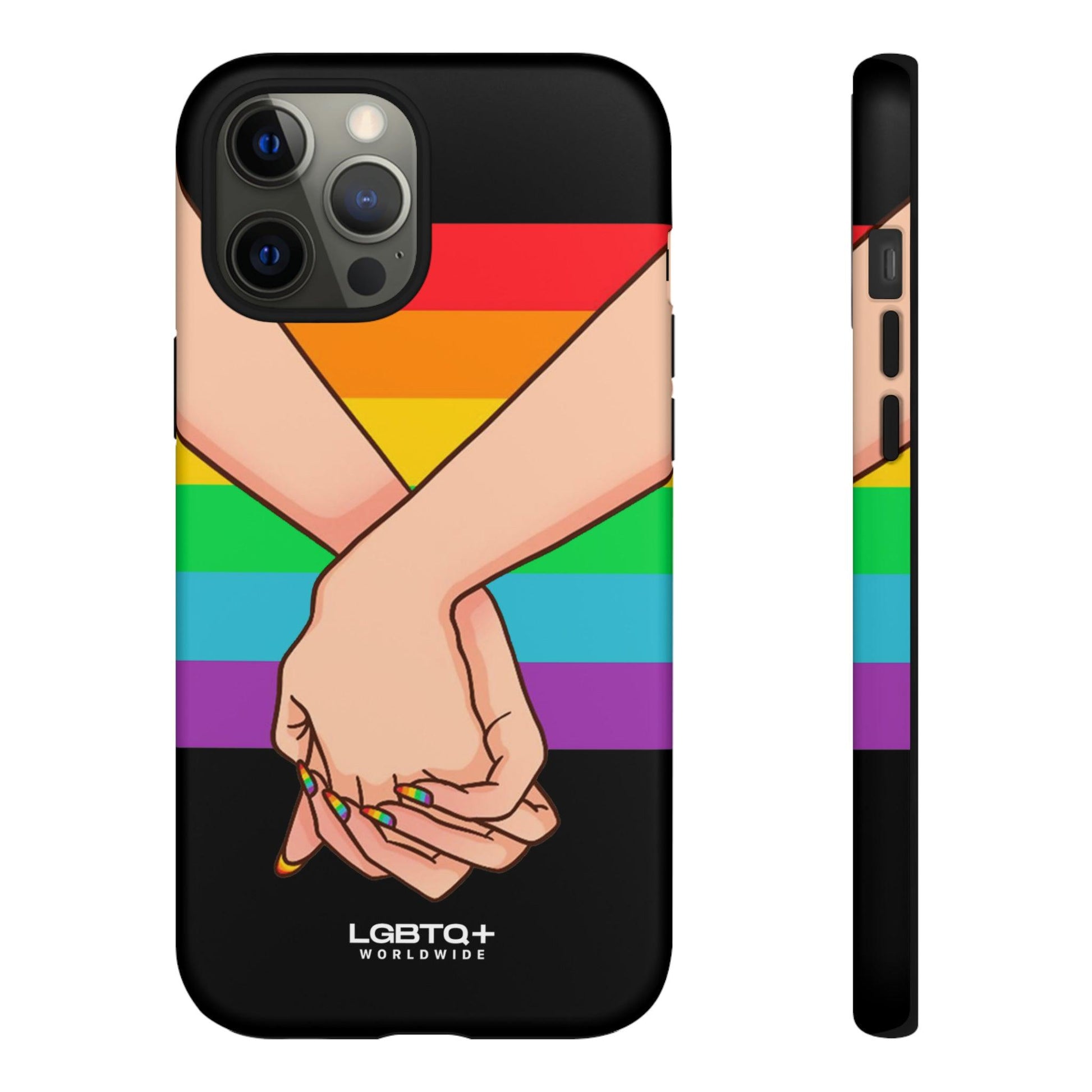 LGBTQWorldwide - ,,TOGETHER PRIDE" Doppelgehäuse Handyhülle Accessories, Glossy, iPhone Cases, Matte, Phone accessory, Phone Cases, Samsung Cases, Thermo, Valentine's Day Picks lgbtq Bekleidung Accessoires unisex Zubehör