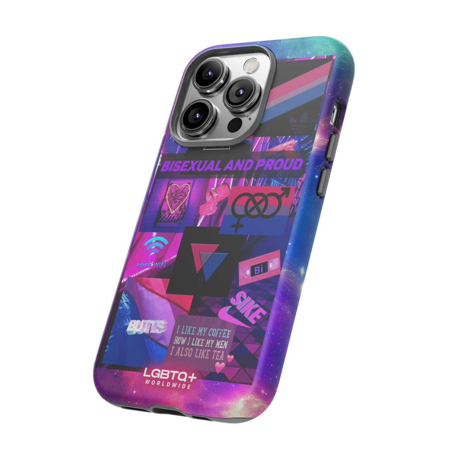 LGBTQWorldwide - ,,BISEXUAL" Doppelgehäuse Handyhülle Accessories, Glossy, iPhone Cases, Matte, Phone accessory, Phone Cases, Samsung Cases, Thermo, Valentine's Day Picks lgbtq Bekleidung Accessoires unisex Zubehör