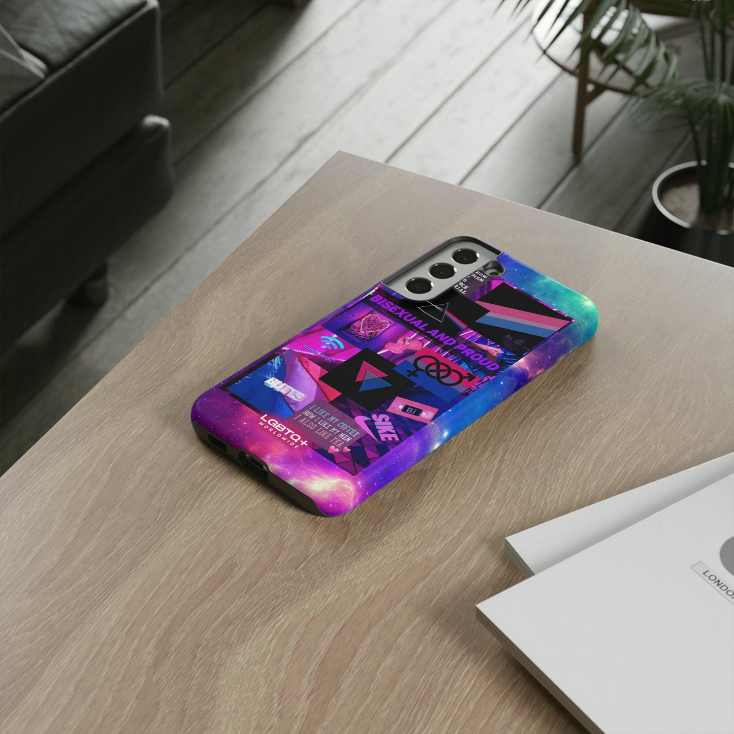 LGBTQWorldwide - ,,BISEXUAL" Doppelgehäuse Handyhülle Accessories, Glossy, iPhone Cases, Matte, Phone accessory, Phone Cases, Samsung Cases, Thermo, Valentine's Day Picks lgbtq Bekleidung Accessoires unisex Zubehör