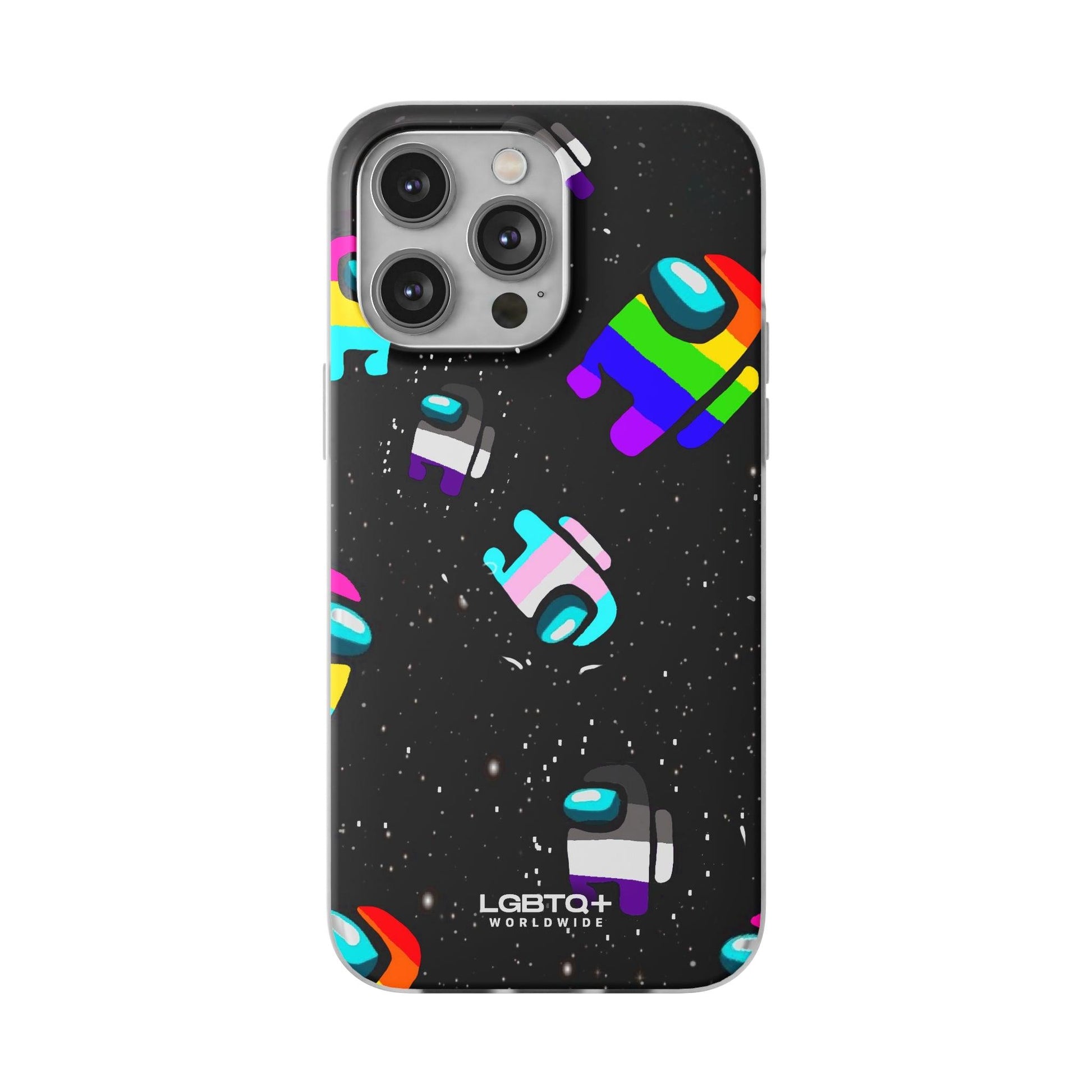 LGBTQWorldwide - ,,IMPOSTER" Flexible Handyhülle Accessories, Case, iPhone, iPhone Cases, Phone accessory, Phone Cases, Samsung Cases, silikon, Valentine's Day promotion lgbtq Bekleidung Accessoires unisex Zubehör