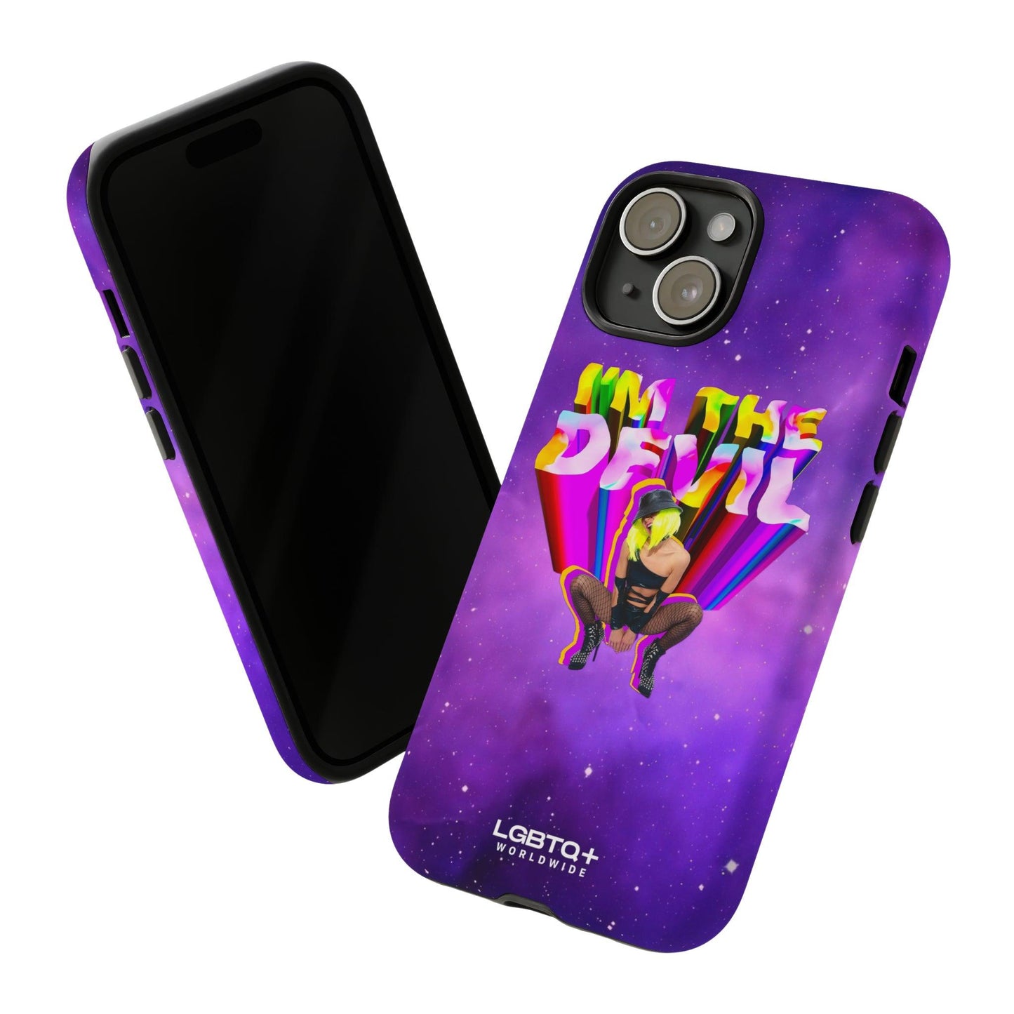 LGBTQWorldwide - ,,I AM THE DEVIL" Doppelgehäuse Handyhülle Accessories, Glossy, iPhone Cases, Matte, Phone accessory, Phone Cases, Samsung Cases, Thermo, Valentine's Day Picks lgbtq Bekleidung Accessoires unisex Zubehör