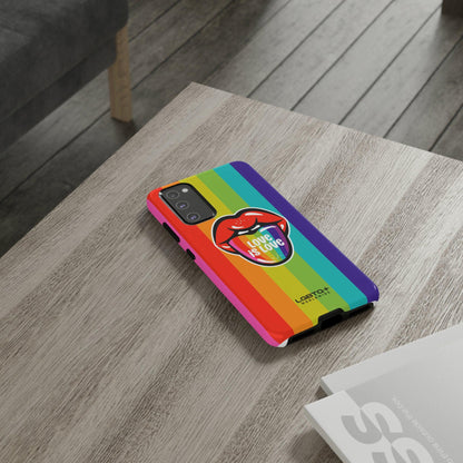 LGBTQWorldwide - ,,LIEBES ZUNGE" Doppelgehäuse Handyhülle Accessories, Glossy, iPhone Cases, Matte, Phone accessory, Phone Cases, Samsung Cases, Thermo, Valentine's Day Picks lgbtq Bekleidung Accessoires unisex Zubehör