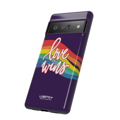 LGBTQWorldwide - ,,LIEBE GEWINNT" Doppelgehäuse Handyhülle Accessories, Glossy, iPhone Cases, Matte, Phone accessory, Phone Cases, Samsung Cases, Thermo, Valentine's Day Picks lgbtq Bekleidung Accessoires unisex Zubehör