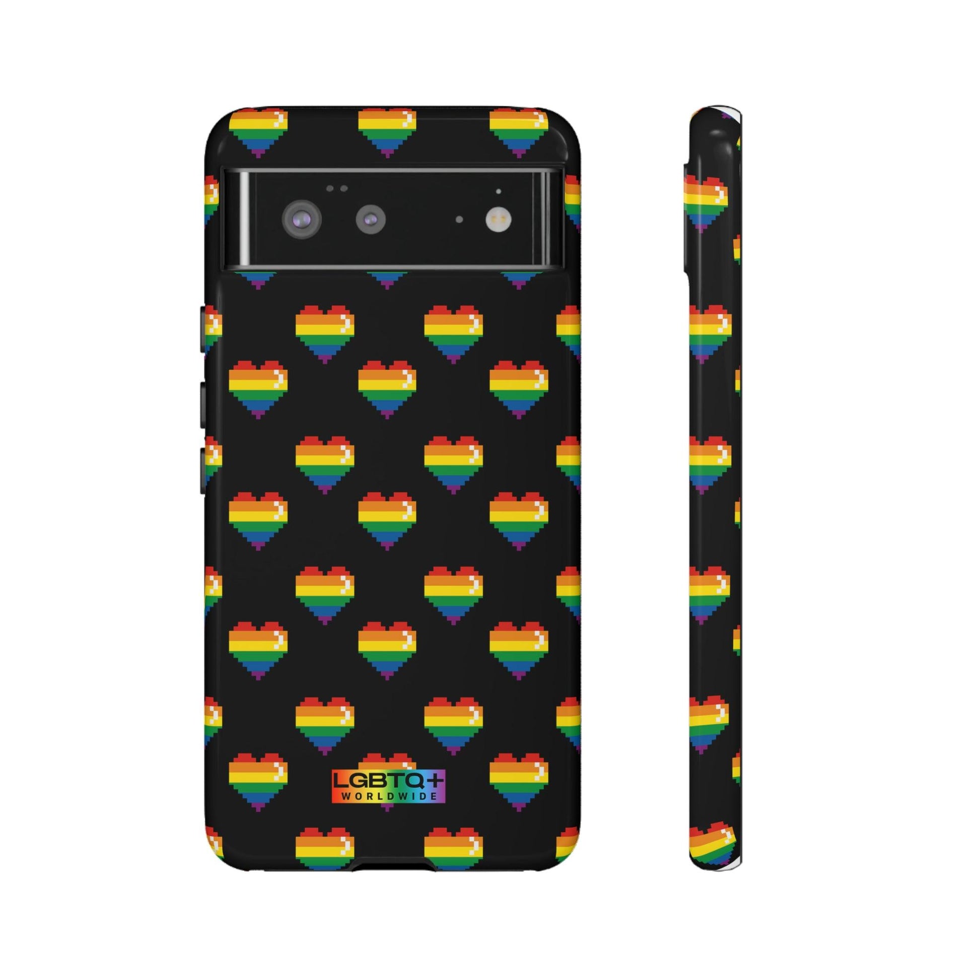 LGBTQWorldwide - ,,COMIC HERZEN" Doppelgehäuse Handyhülle Accessories, Glossy, iPhone Cases, Matte, Phone accessory, Phone Cases, Samsung Cases, Thermo, Valentine's Day Picks lgbtq Bekleidung Accessoires unisex Zubehör