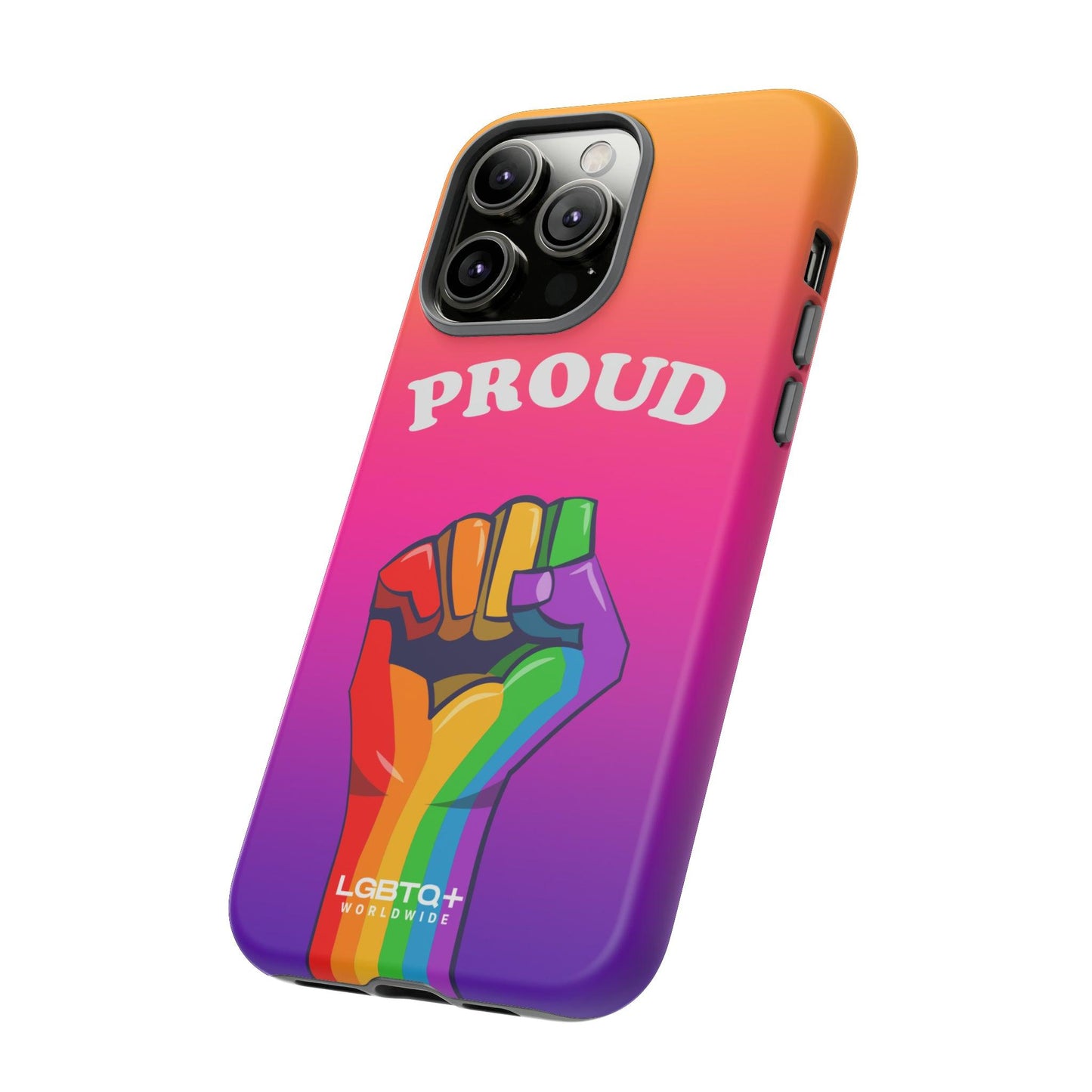 LGBTQWorldwide - ,,GLÜCKLICH" Doppelgehäuse Handyhülle Accessories, Glossy, iPhone Cases, Matte, Phone accessory, Phone Cases, Samsung Cases, Thermo, Valentine's Day Picks lgbtq Bekleidung Accessoires unisex Zubehör