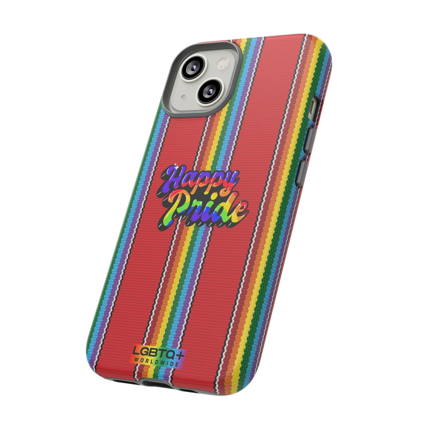 LGBTQWorldwide - ,,HAPPY PRIDE" Doppelgehäuse Handyhülle Accessories, Glossy, iPhone Cases, Matte, Phone accessory, Phone Cases, Samsung Cases, Thermo, Valentine's Day Picks lgbtq Bekleidung Accessoires unisex Zubehör