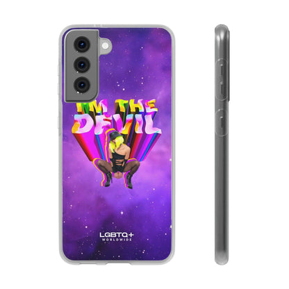 LGBTQWorldwide - ,,I AM THE DEVIL" Flexible Handyhülle Accessories, Case, iPhone, iPhone Cases, Phone accessory, Phone Cases, Samsung Cases, silikon, Valentine's Day promotion lgbtq Bekleidung Accessoires unisex Zubehör