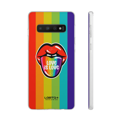 LGBTQWorldwide - ,,LIEBES ZUNGE" Flexible Handyhülle Accessories, Case, iPhone, iPhone Cases, Phone accessory, Phone Cases, Samsung Cases, silikon, Valentine's Day promotion lgbtq Bekleidung Accessoires unisex Zubehör