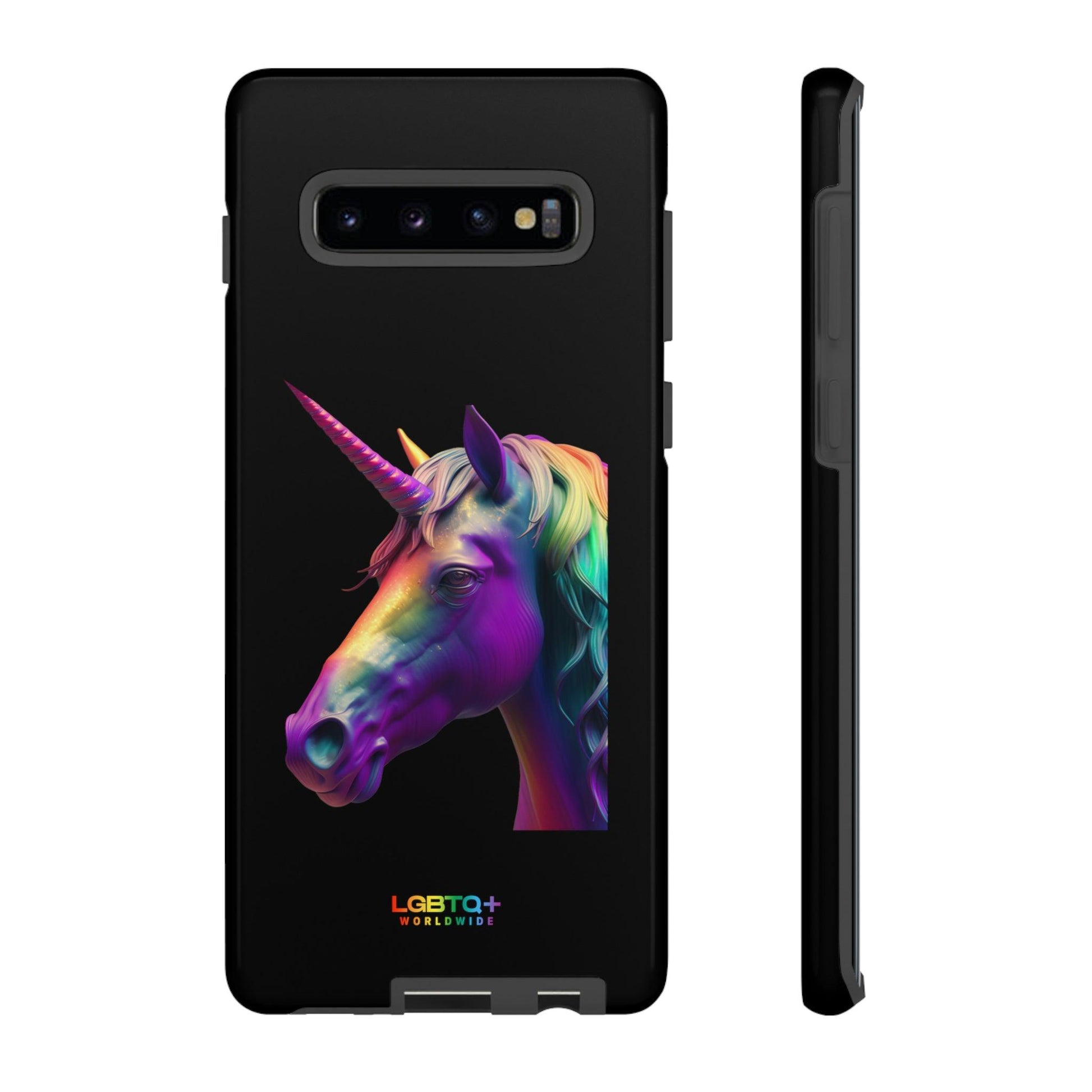 LGBTQWorldwide - ,,REGENBOGEN EINHORN" Doppelgehäuse Handyhülle Accessories, Glossy, iPhone Cases, Matte, Phone accessory, Phone Cases, Samsung Cases, tough, Valentine's Day Picks lgbtq Bekleidung Accessoires unisex Zubehör