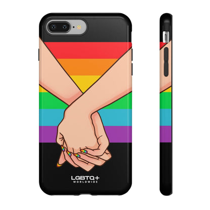 LGBTQWorldwide - ,,TOGETHER PRIDE" Doppelgehäuse Handyhülle Accessories, Glossy, iPhone Cases, Matte, Phone accessory, Phone Cases, Samsung Cases, Thermo, Valentine's Day Picks lgbtq Bekleidung Accessoires unisex Zubehör