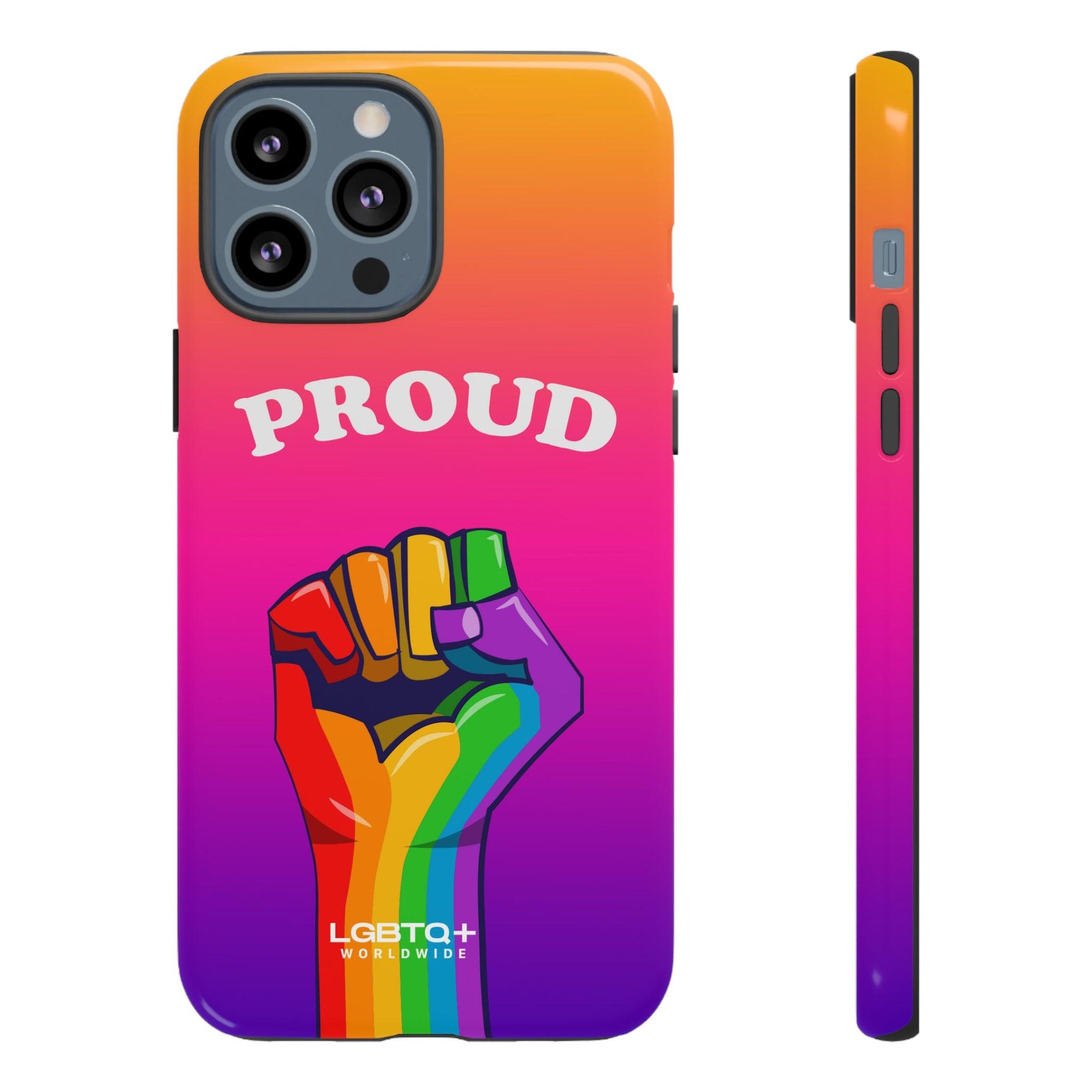 LGBTQWorldwide - ,,GLÜCKLICH" Doppelgehäuse Handyhülle Accessories, Glossy, iPhone Cases, Matte, Phone accessory, Phone Cases, Samsung Cases, Thermo, Valentine's Day Picks lgbtq Bekleidung Accessoires unisex Zubehör