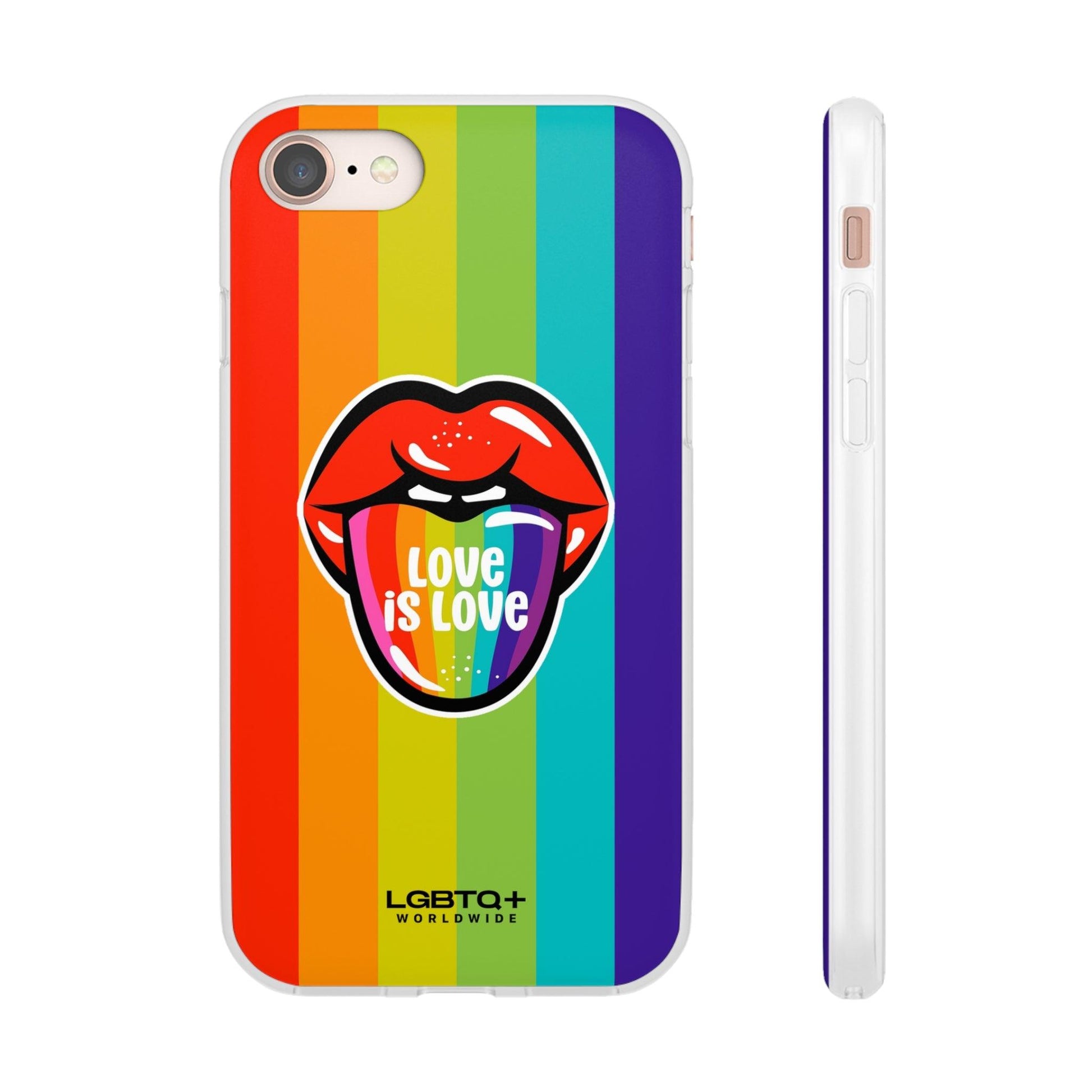 LGBTQWorldwide - ,,LIEBES ZUNGE" Flexible Handyhülle Accessories, Case, iPhone, iPhone Cases, Phone accessory, Phone Cases, Samsung Cases, silikon, Valentine's Day promotion lgbtq Bekleidung Accessoires unisex Zubehör