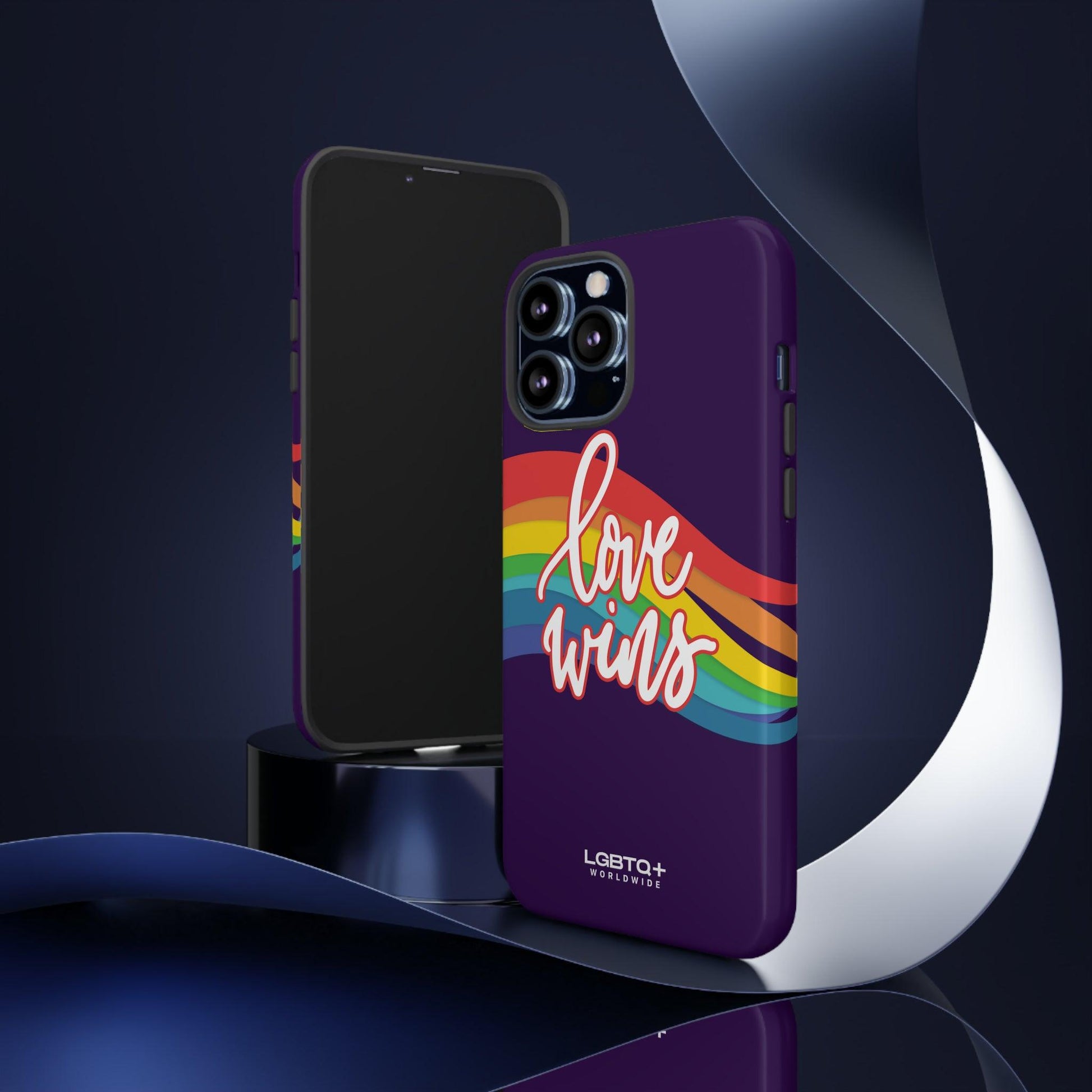 LGBTQWorldwide - ,,LIEBE GEWINNT" Doppelgehäuse Handyhülle Accessories, Glossy, iPhone Cases, Matte, Phone accessory, Phone Cases, Samsung Cases, Thermo, Valentine's Day Picks lgbtq Bekleidung Accessoires unisex Zubehör