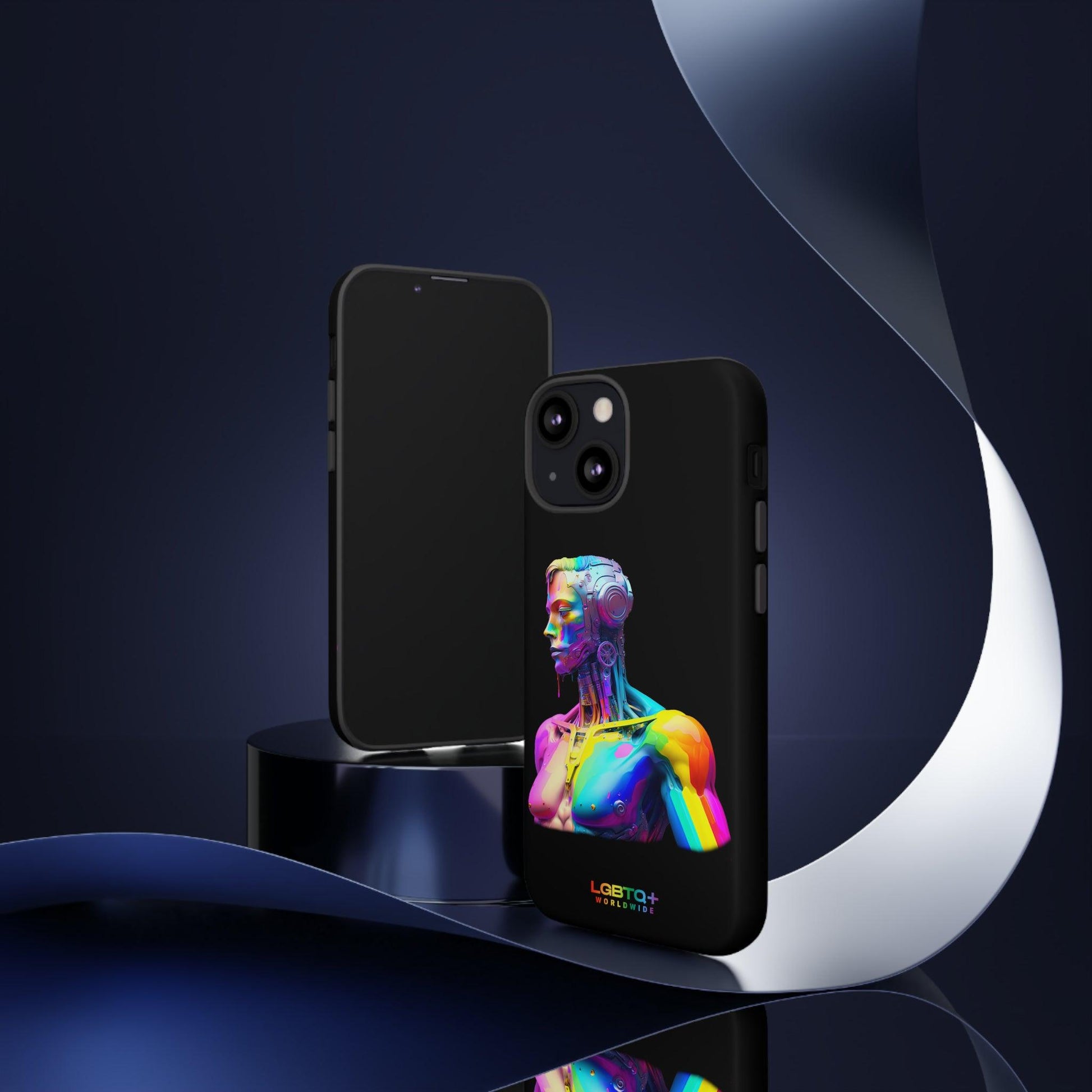 LGBTQWorldwide - ,,ZUKÜNFTIGER ROBOTER" Doppelgehäuse Handyhülle Accessories, Glossy, iPhone Cases, Matte, Phone accessory, Phone Cases, Samsung Cases, tough, Valentine's Day Picks lgbtq Bekleidung Accessoires unisex Zubehör