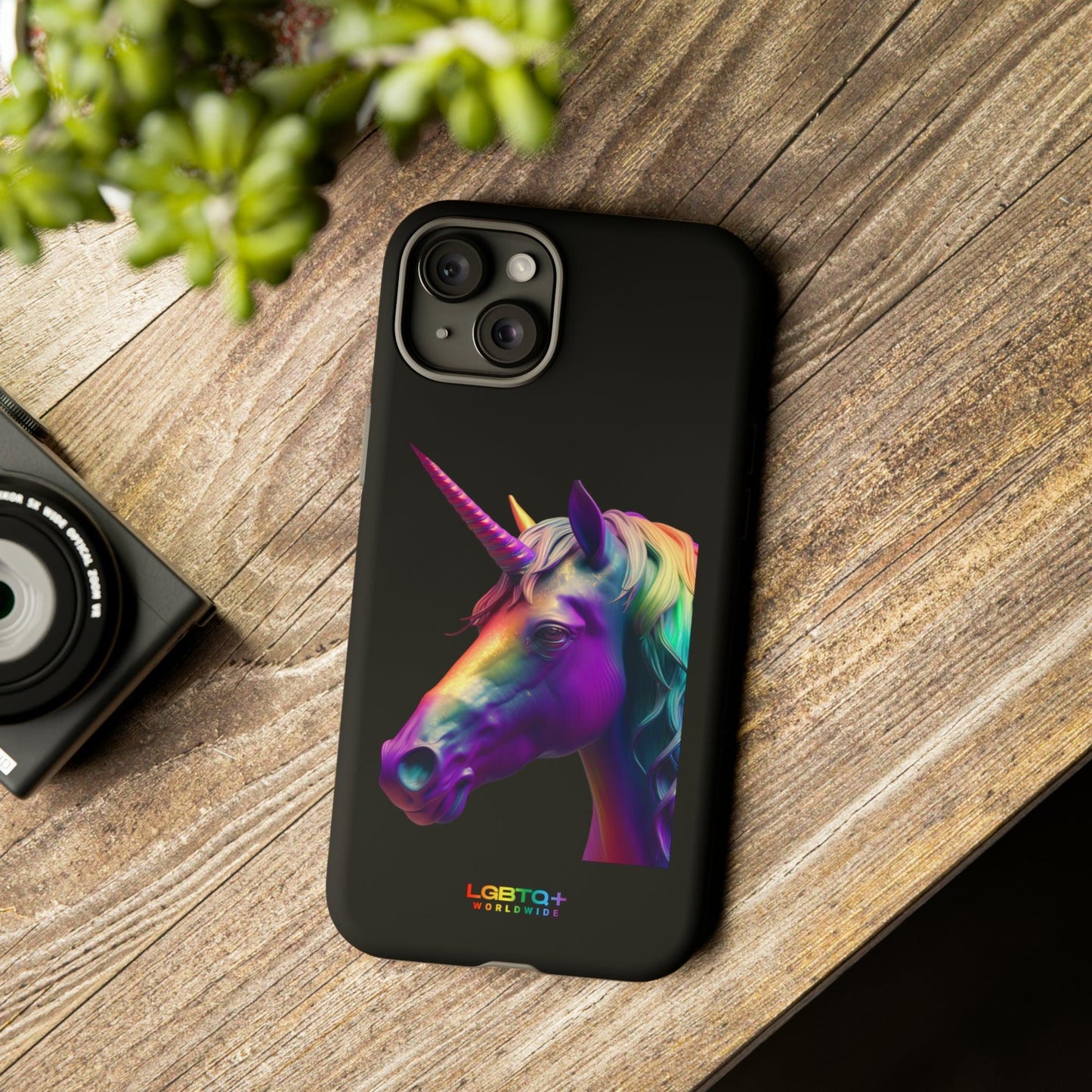 LGBTQWorldwide - ,,REGENBOGEN EINHORN" Doppelgehäuse Handyhülle Accessories, Glossy, iPhone Cases, Matte, Phone accessory, Phone Cases, Samsung Cases, tough, Valentine's Day Picks lgbtq Bekleidung Accessoires unisex Zubehör