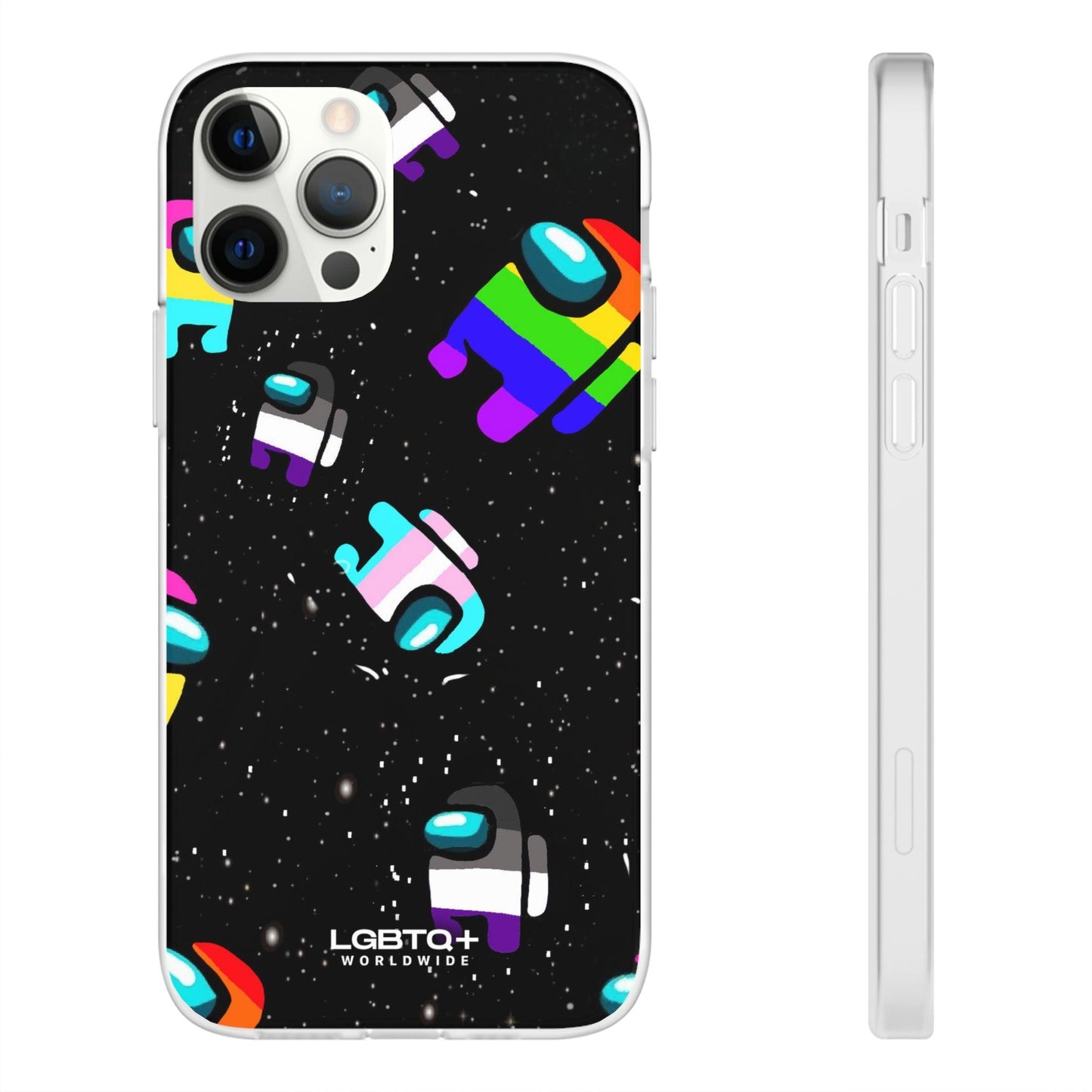 LGBTQWorldwide - ,,IMPOSTER" Flexible Handyhülle Accessories, Case, iPhone, iPhone Cases, Phone accessory, Phone Cases, Samsung Cases, silikon, Valentine's Day promotion lgbtq Bekleidung Accessoires unisex Zubehör