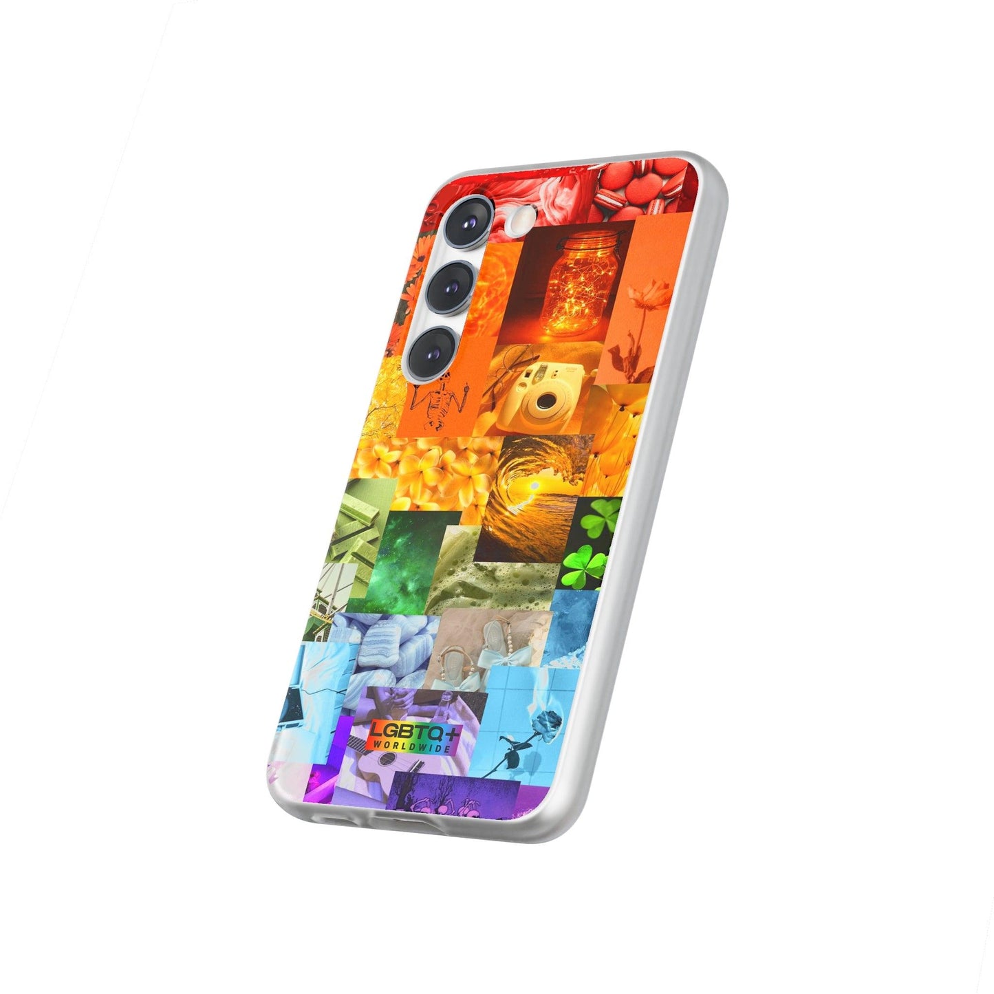 LGBTQWorldwide - ,,GLÜCKLICHKEIT" Flexible Handyhülle Accessories, Case, iPhone, iPhone Cases, Phone accessory, Phone Cases, Samsung Cases, silikon, Valentine's Day promotion lgbtq Bekleidung Accessoires unisex Zubehör