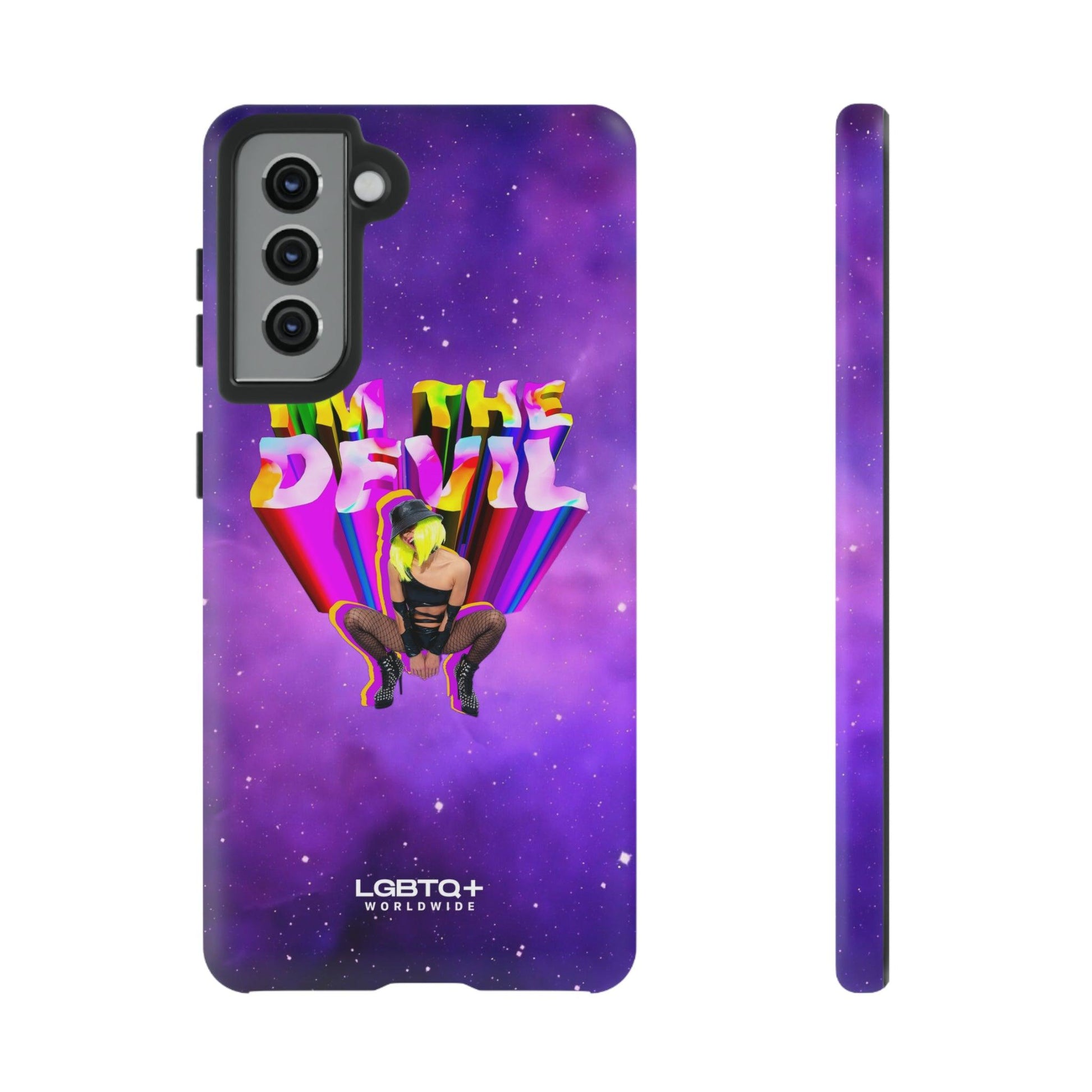 LGBTQWorldwide - ,,I AM THE DEVIL" Doppelgehäuse Handyhülle Accessories, Glossy, iPhone Cases, Matte, Phone accessory, Phone Cases, Samsung Cases, Thermo, Valentine's Day Picks lgbtq Bekleidung Accessoires unisex Zubehör