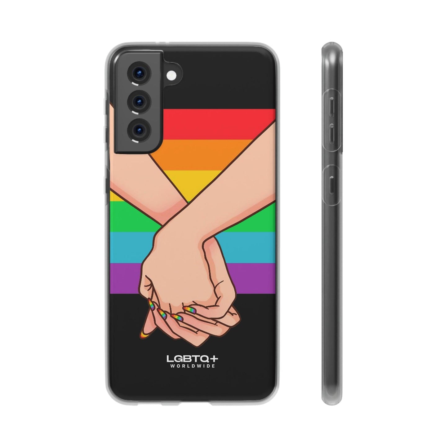 LGBTQWorldwide - ,,TOGETHER PRIDE" Flexible Handyhülle Accessories, Case, iPhone, iPhone Cases, Phone accessory, Phone Cases, Samsung Cases, silikon, Valentine's Day promotion lgbtq Bekleidung Accessoires unisex Zubehör